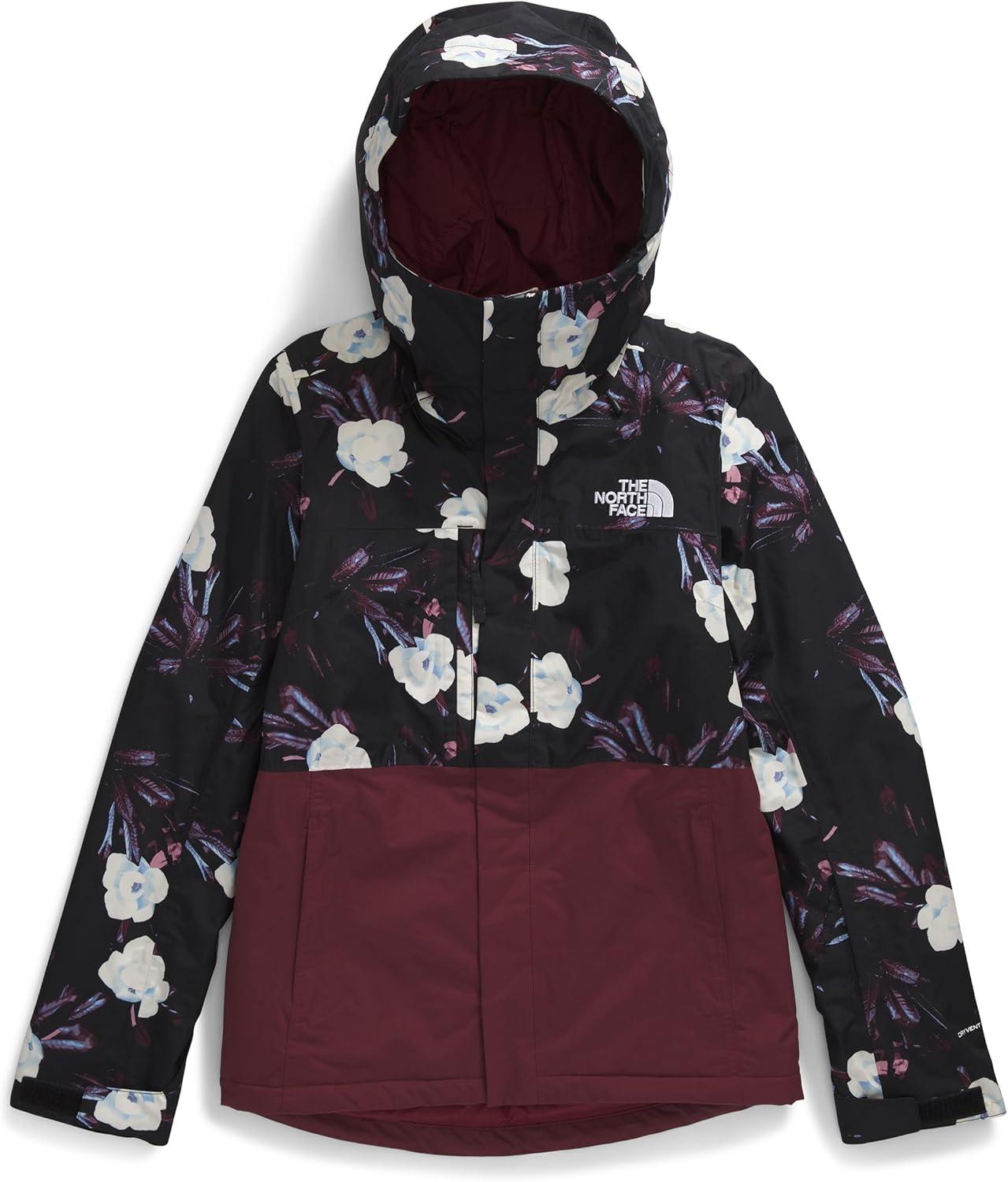 imageTHE NORTH FACE Womens Freedom Insulated Jacket Standard and Plus Size PFAS FreeTnf Black Winter Flowers PrintAlpine Plum