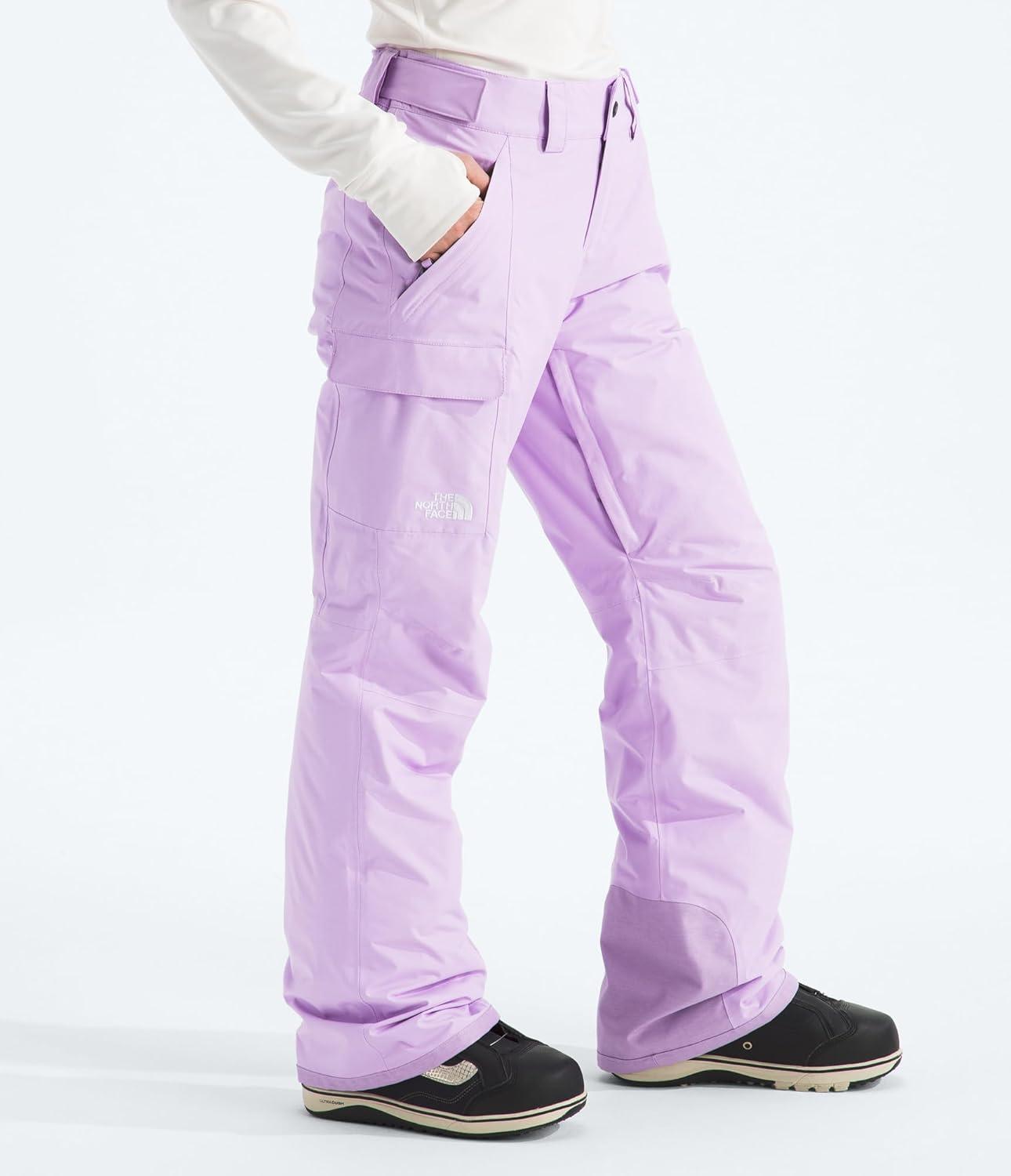 imageTHE NORTH FACE Womens Freedom Insulated Pant Standard ampamp Plus Size Waterproof for Snow Sports Gaiters Adjustable WaistLite Lilac