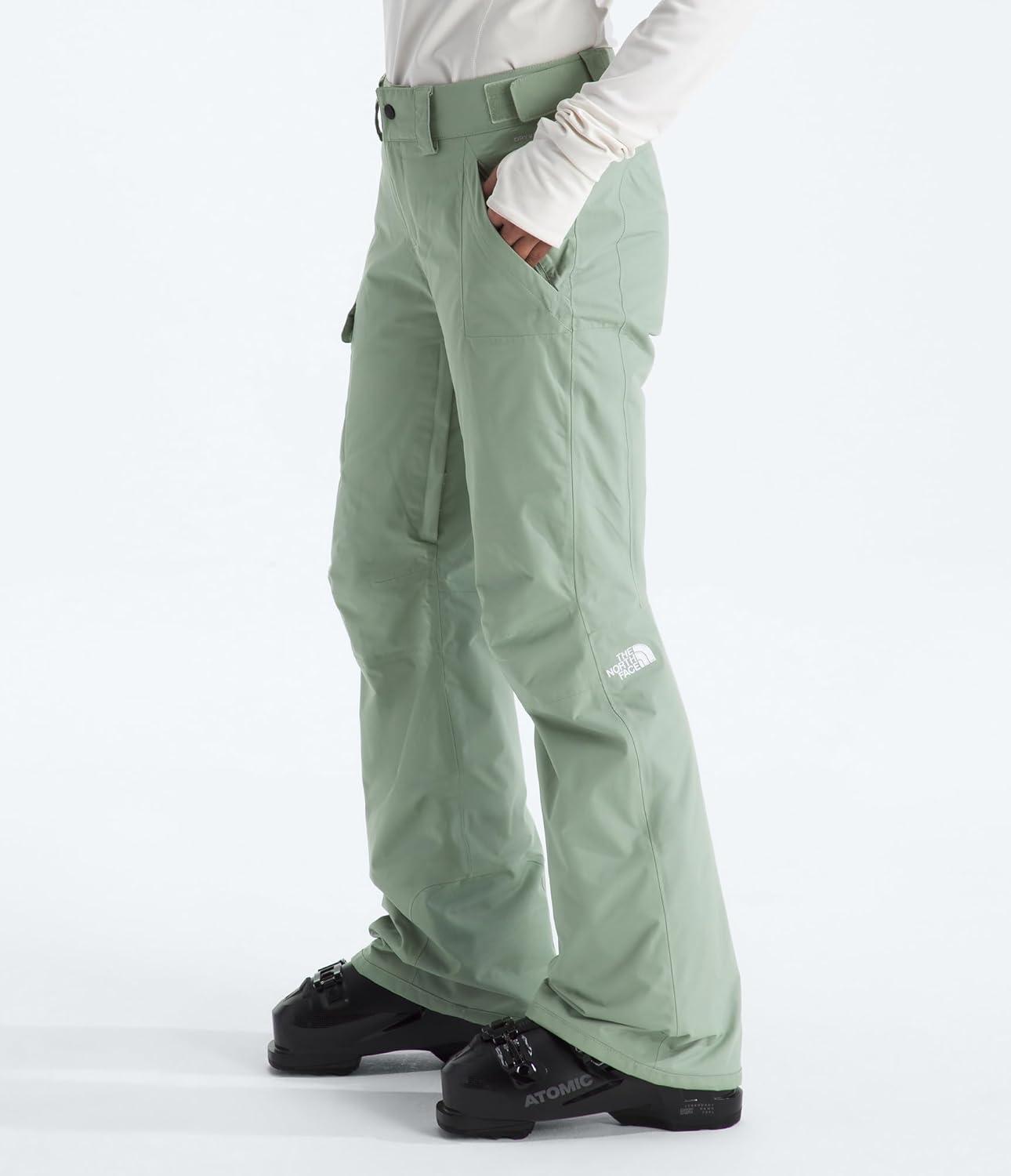 imageTHE NORTH FACE Womens Freedom Insulated Pant Standard ampamp Plus Size Waterproof for Snow Sports Gaiters Adjustable WaistSlate Moss