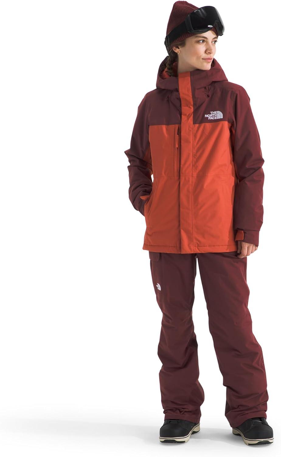 imageTHE NORTH FACE Womens Freedom Insulated Pant Standard ampamp Plus Size Waterproof for Snow Sports Gaiters Adjustable WaistSumac