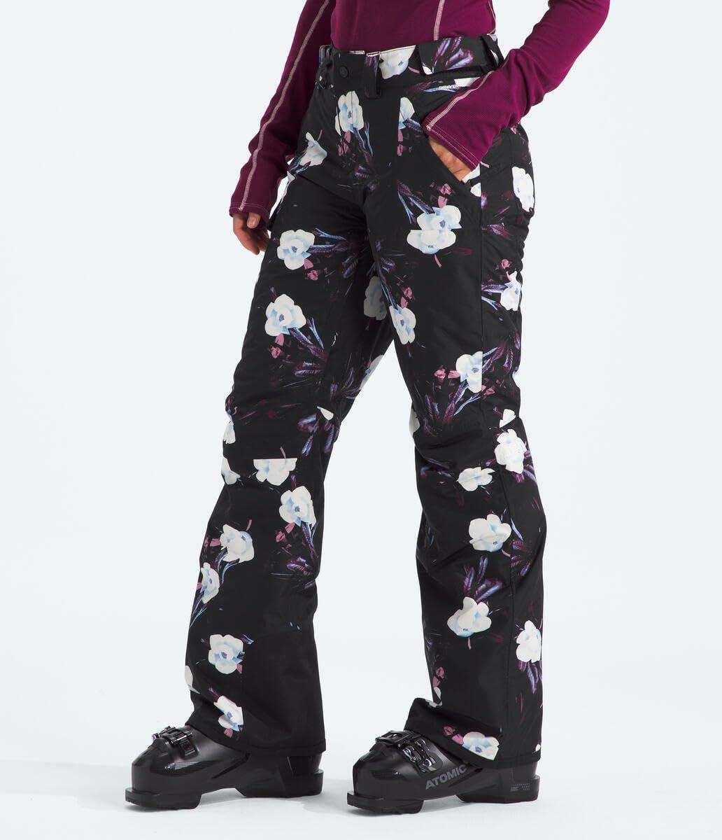imageTHE NORTH FACE Womens Freedom Insulated Pant Standard ampamp Plus Size Waterproof for Snow Sports Gaiters Adjustable WaistTnf Black Winter Flowers Print