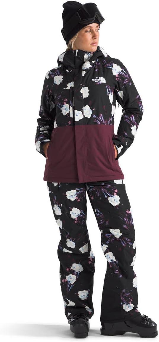 imageTHE NORTH FACE Womens Freedom Insulated Pant Standard ampamp Plus Size Waterproof for Snow Sports Gaiters Adjustable WaistTnf Black Winter Flowers Print