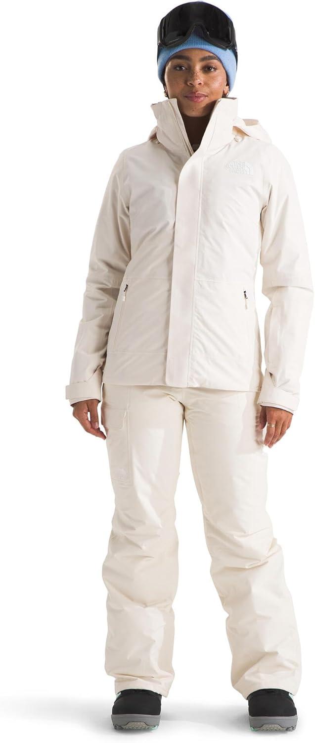imageTHE NORTH FACE Womens Freedom Insulated Pant Standard ampamp Plus Size Waterproof for Snow Sports Gaiters Adjustable WaistWhite Dune