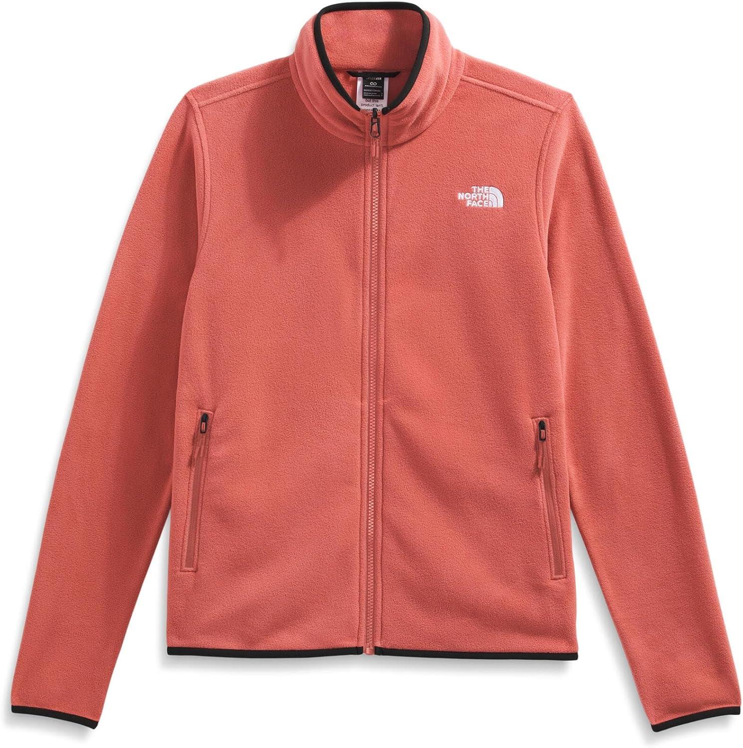 imageTHE NORTH FACE Womens Glacier Fleece Jacket Zippered Hand Pockets ampamp Stretch Binding on the Collar Cuffs ampamp HemMars Dust