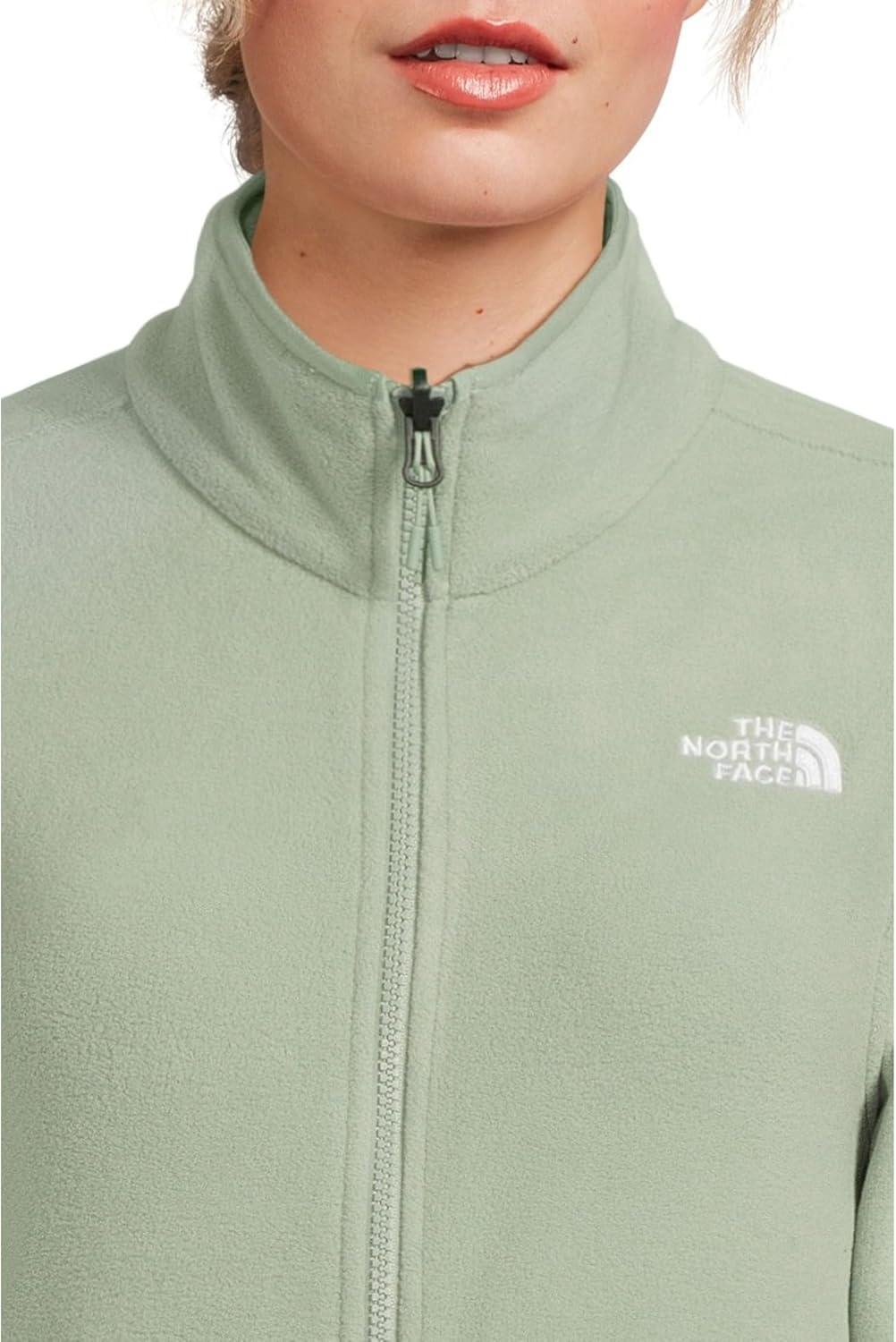 imageTHE NORTH FACE Womens Glacier Fleece Jacket Zippered Hand Pockets ampamp Stretch Binding on the Collar Cuffs ampamp HemSlate Moss