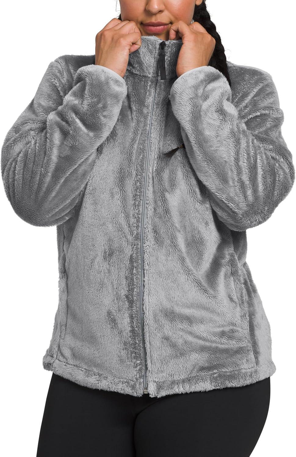 imageTHE NORTH FACE Womens Osito Full Zip Fleece Jacket Standard ampamp Plus Size Soft Fleece With Embroidered LogoMeld Greynpf