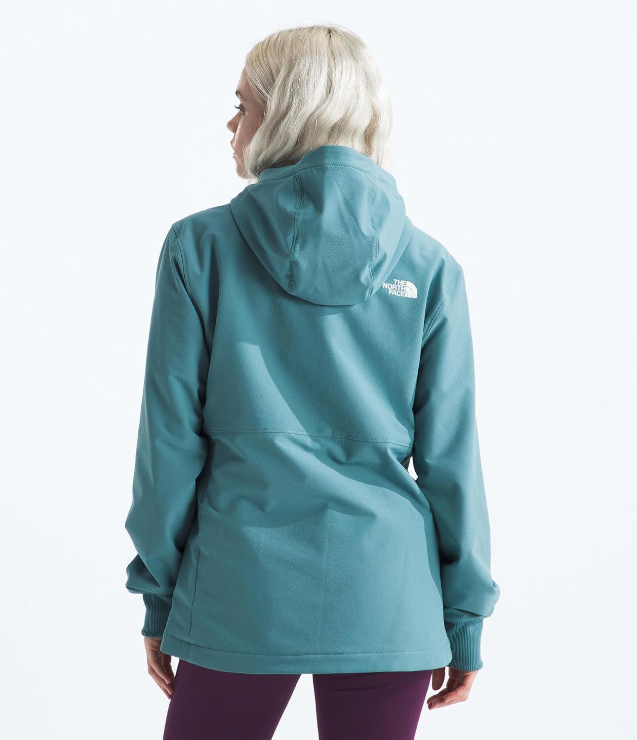 imageTHE NORTH FACE Womens Shelbe Raschel Fleece Hooded Jacket Standard ampamp Plus Size Fleece Lining Wind ampamp Water ResistantAlgae Blue