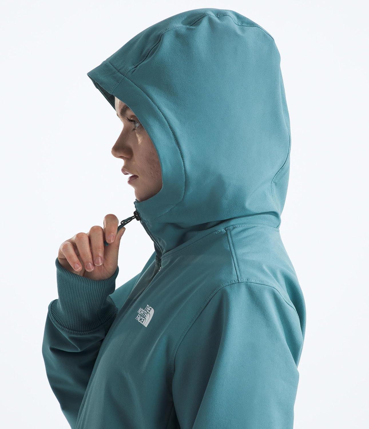 imageTHE NORTH FACE Womens Shelbe Raschel Fleece Hooded Jacket Standard ampamp Plus Size Fleece Lining Wind ampamp Water ResistantAlgae Blue