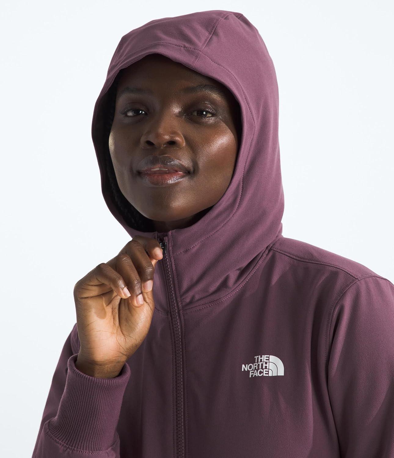 imageTHE NORTH FACE Womens Shelbe Raschel Fleece Hooded Jacket Standard ampamp Plus Size Fleece Lining Wind ampamp Water ResistantMidnight Mauve