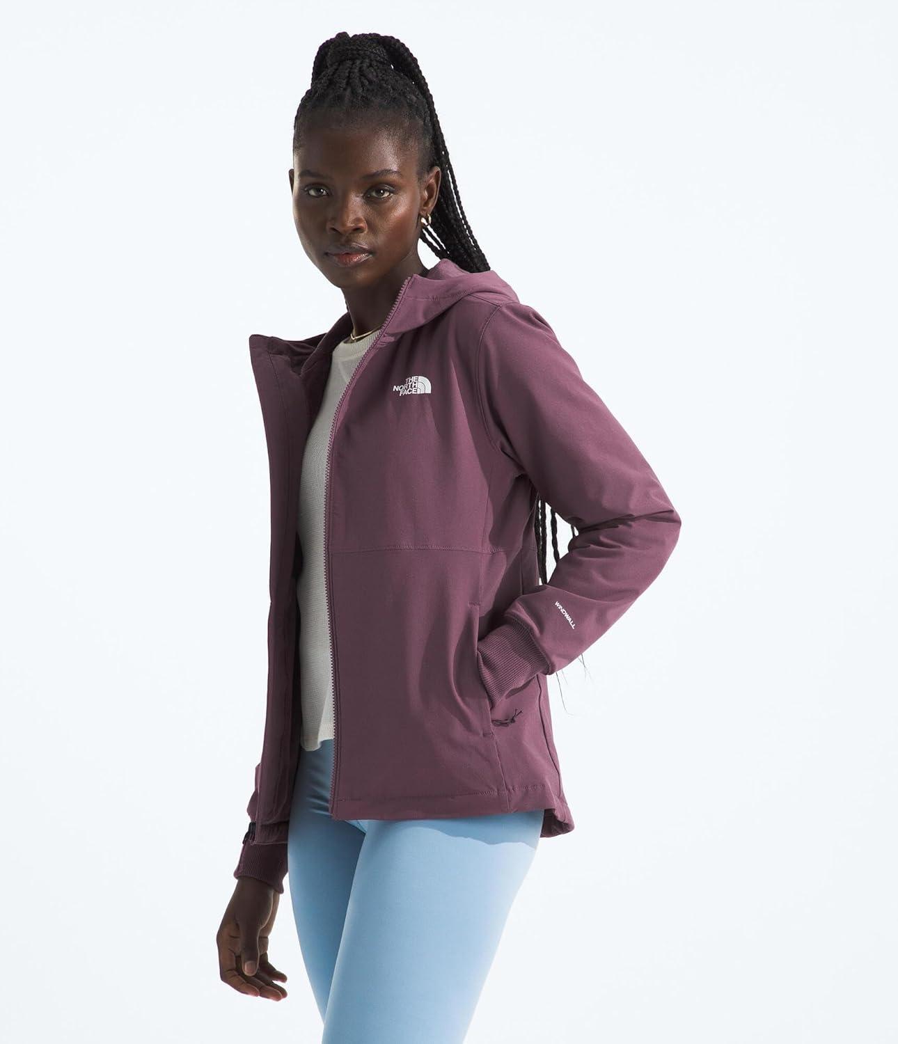 imageTHE NORTH FACE Womens Shelbe Raschel Fleece Hooded Jacket Standard ampamp Plus Size Fleece Lining Wind ampamp Water ResistantMidnight Mauve