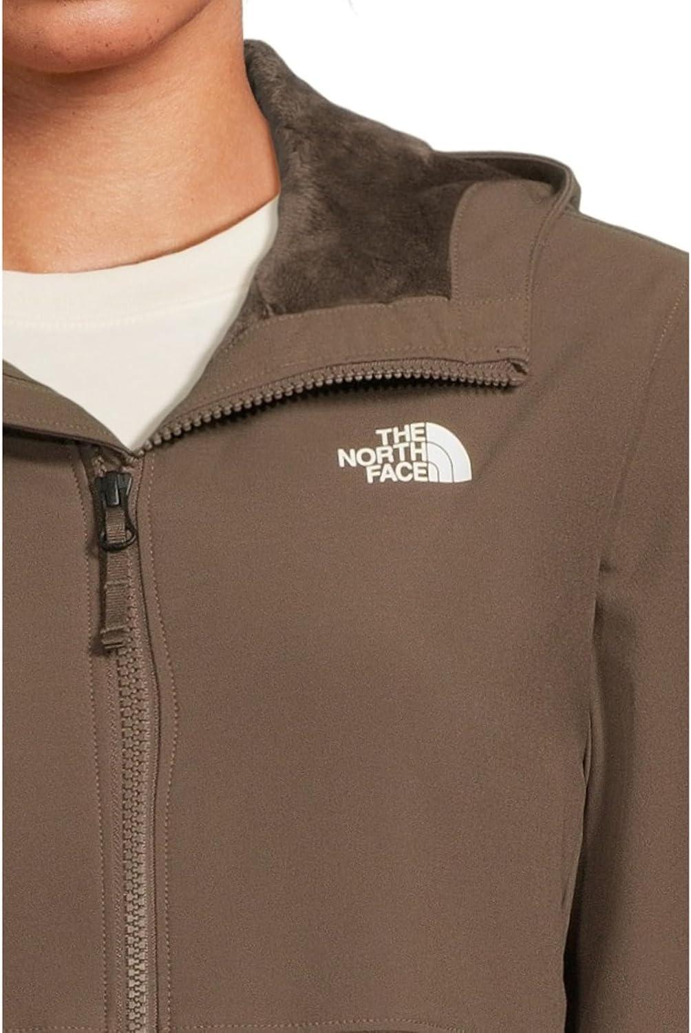 imageTHE NORTH FACE Womens Shelbe Raschel Fleece Hooded Jacket Standard ampamp Plus Size Fleece Lining Wind ampamp Water ResistantSmokey Brown