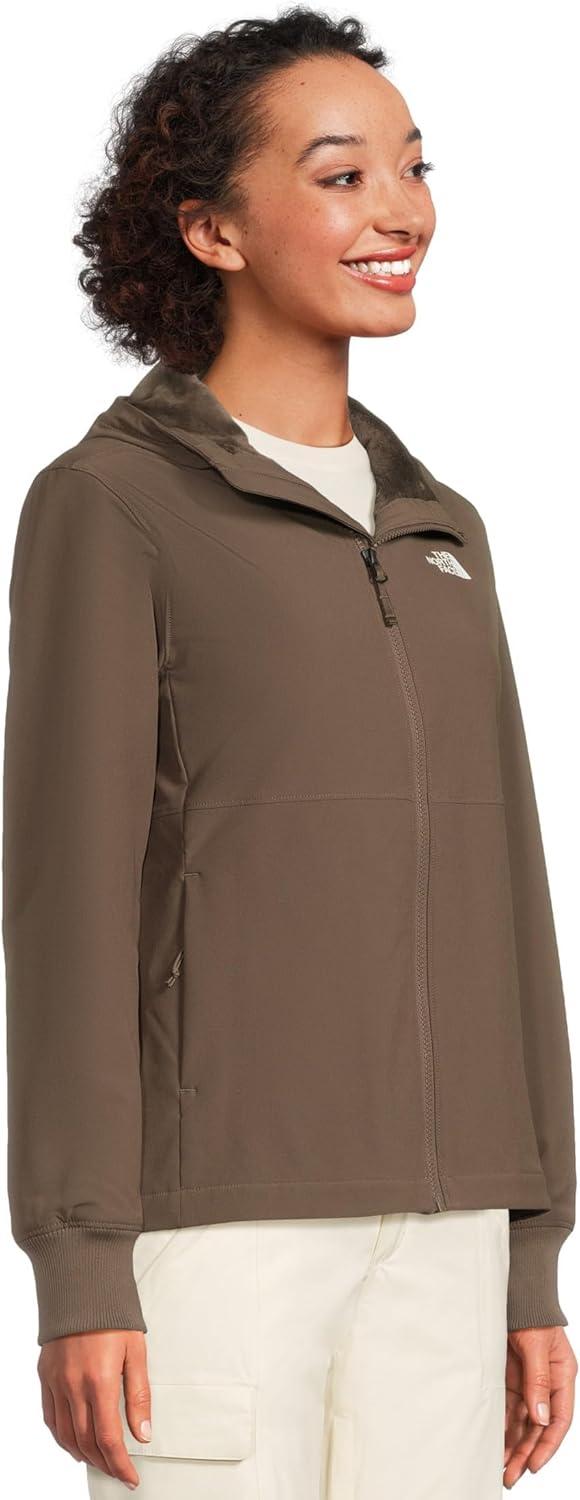 imageTHE NORTH FACE Womens Shelbe Raschel Fleece Hooded Jacket Standard ampamp Plus Size Fleece Lining Wind ampamp Water ResistantSmokey Brown