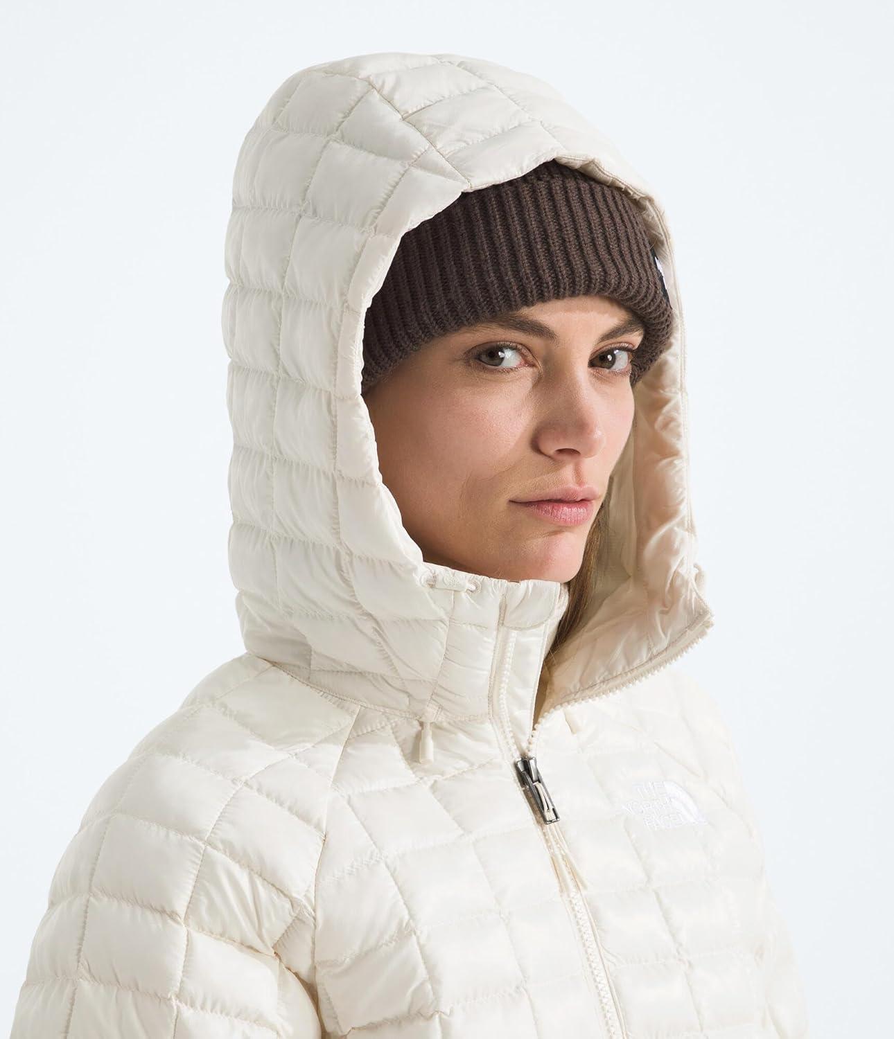 imageTHE NORTH FACE Womens Thermoball Hooded JacketWhite Dune