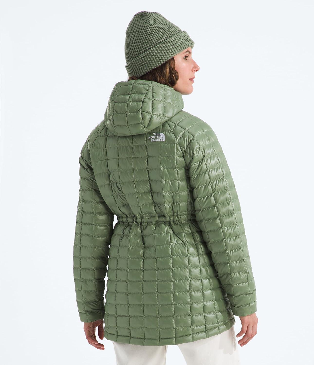 imageTHE NORTH FACE Womens Thermoball Hooded Parka Standard ampamp Plus Size High Loft Insulation Wind ampamp Water ResistantBark Mist