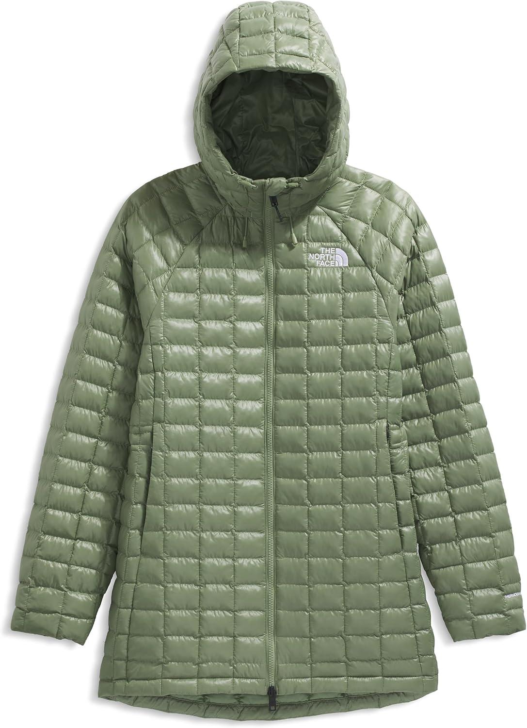 imageTHE NORTH FACE Womens Thermoball Hooded Parka Standard ampamp Plus Size High Loft Insulation Wind ampamp Water ResistantBark Mist