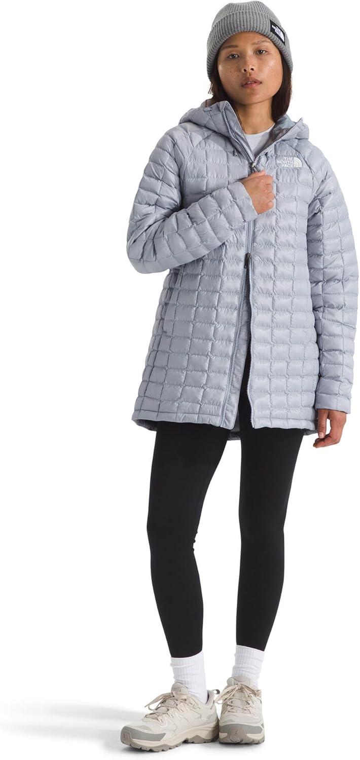 imageTHE NORTH FACE Womens Thermoball Hooded Parka Standard ampamp Plus Size High Loft Insulation Wind ampamp Water ResistantBlue Flax
