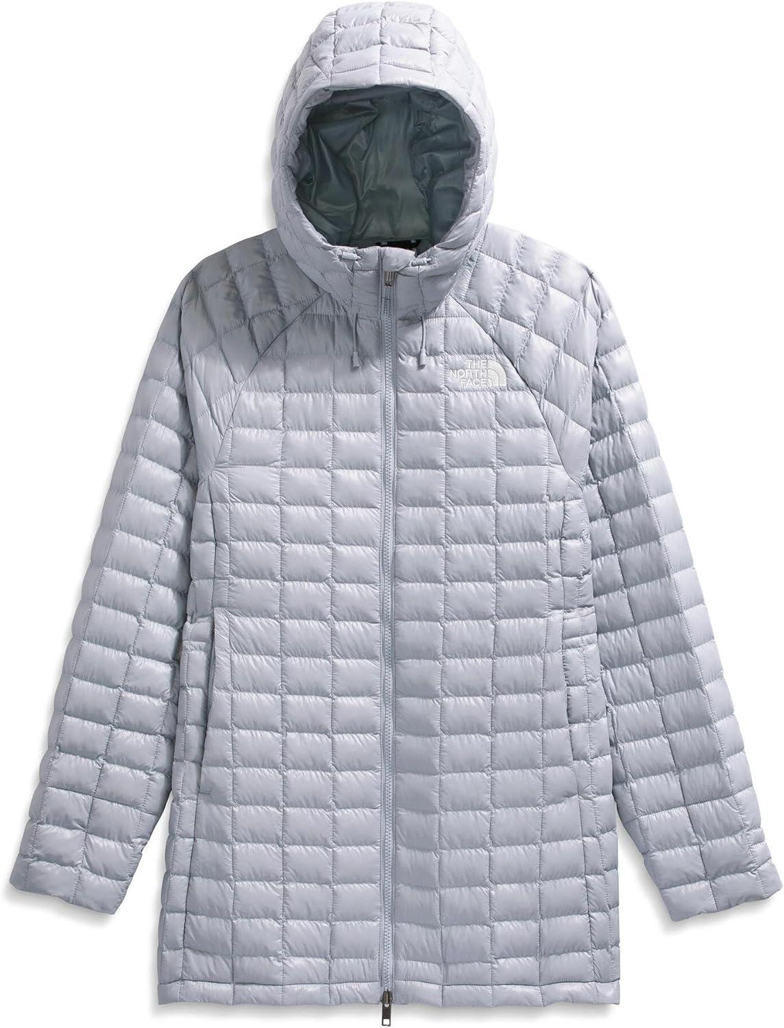 imageTHE NORTH FACE Womens Thermoball Hooded Parka Standard ampamp Plus Size High Loft Insulation Wind ampamp Water ResistantBlue Flax