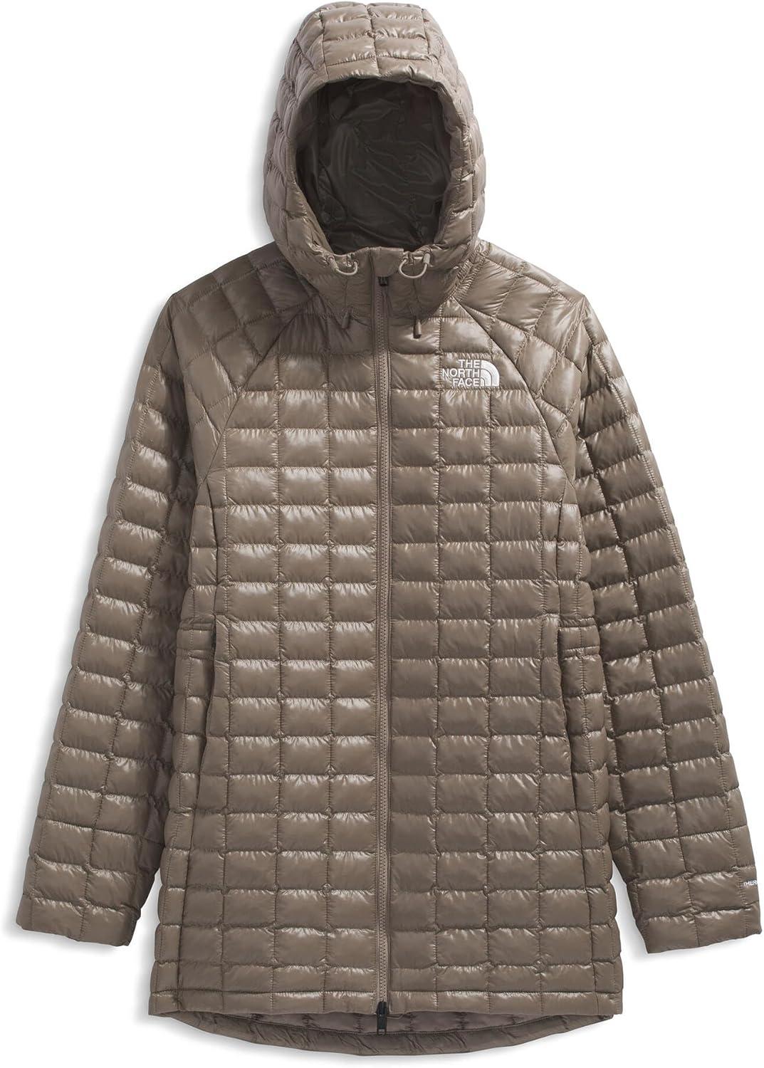 imageTHE NORTH FACE Womens Thermoball Hooded Parka Standard ampamp Plus Size High Loft Insulation Wind ampamp Water ResistantMocha Brown
