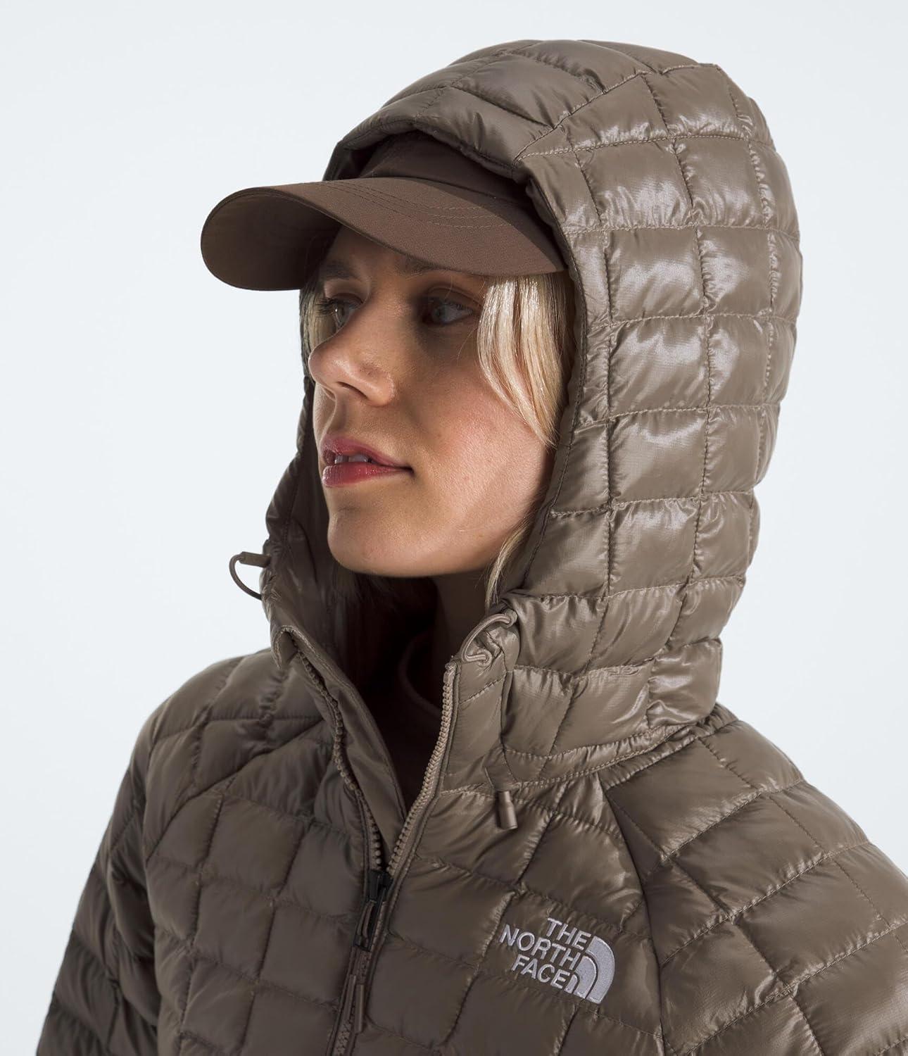 imageTHE NORTH FACE Womens Thermoball Hooded Parka Standard ampamp Plus Size High Loft Insulation Wind ampamp Water ResistantMocha Brown