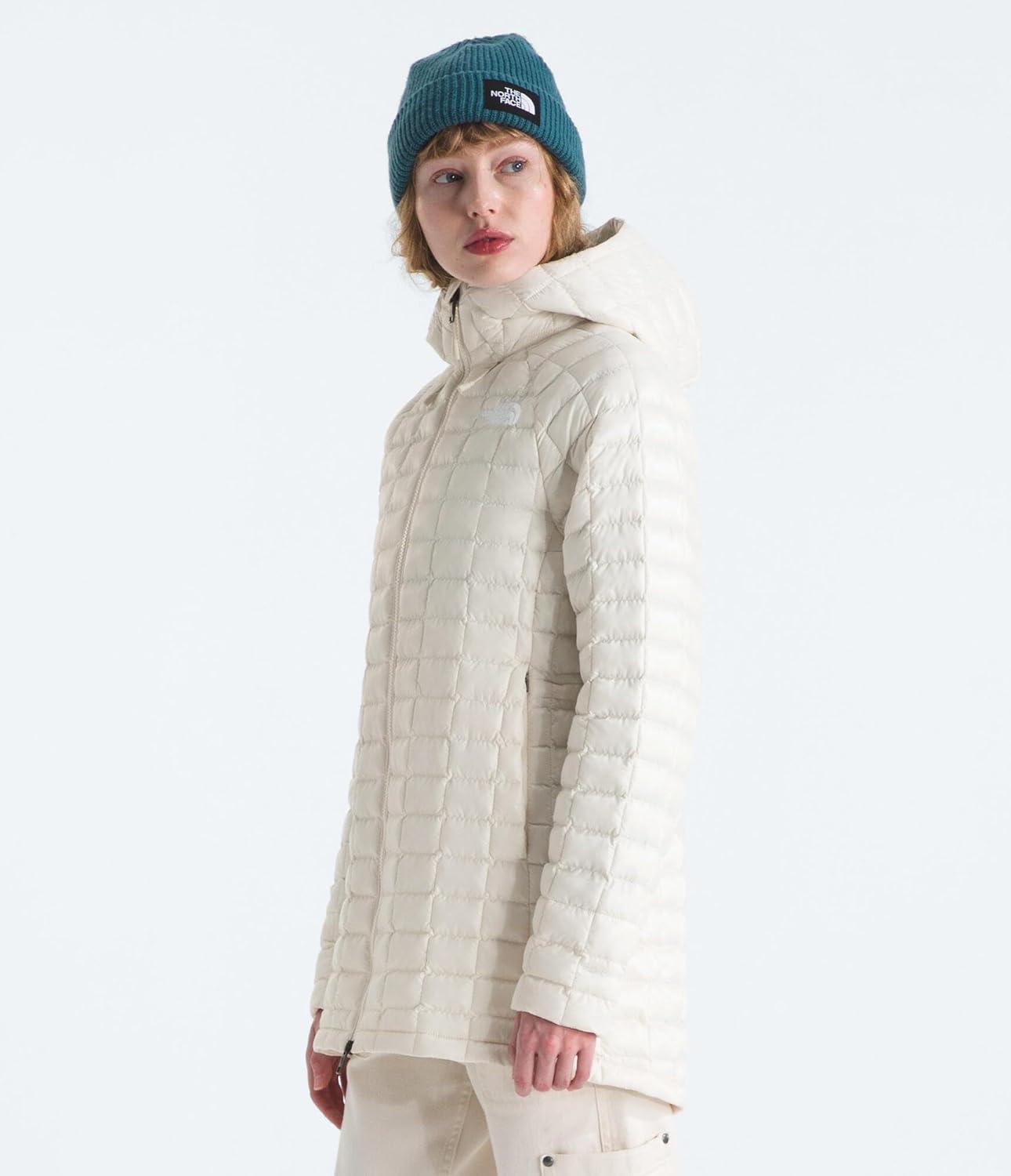 imageTHE NORTH FACE Womens Thermoball Hooded Parka Standard ampamp Plus Size High Loft Insulation Wind ampamp Water ResistantWhite Dune