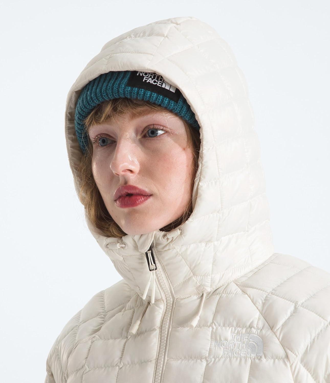 imageTHE NORTH FACE Womens Thermoball Hooded Parka Standard ampamp Plus Size High Loft Insulation Wind ampamp Water ResistantWhite Dune
