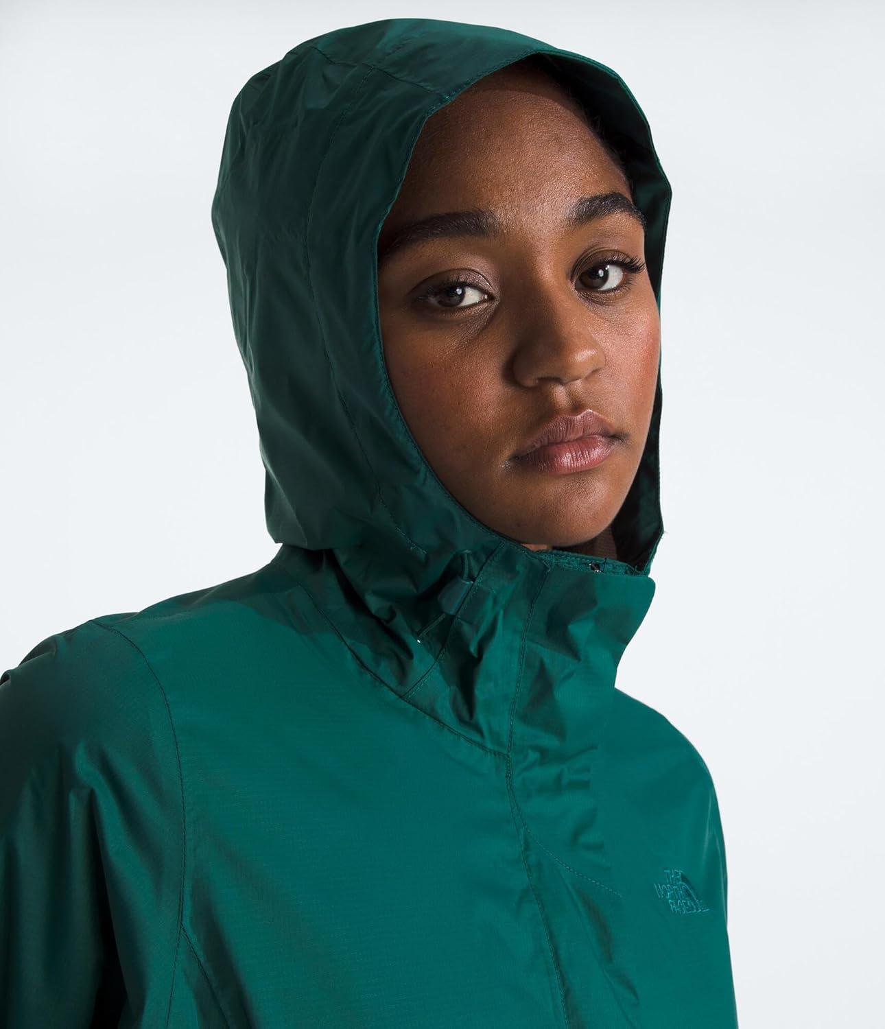 imageTHE NORTH FACE Womens Venture 2 Waterproof Hooded Rain Jacket Raincoat With Breathable Dryvent 25l Fabric PitzipsDeep Nori