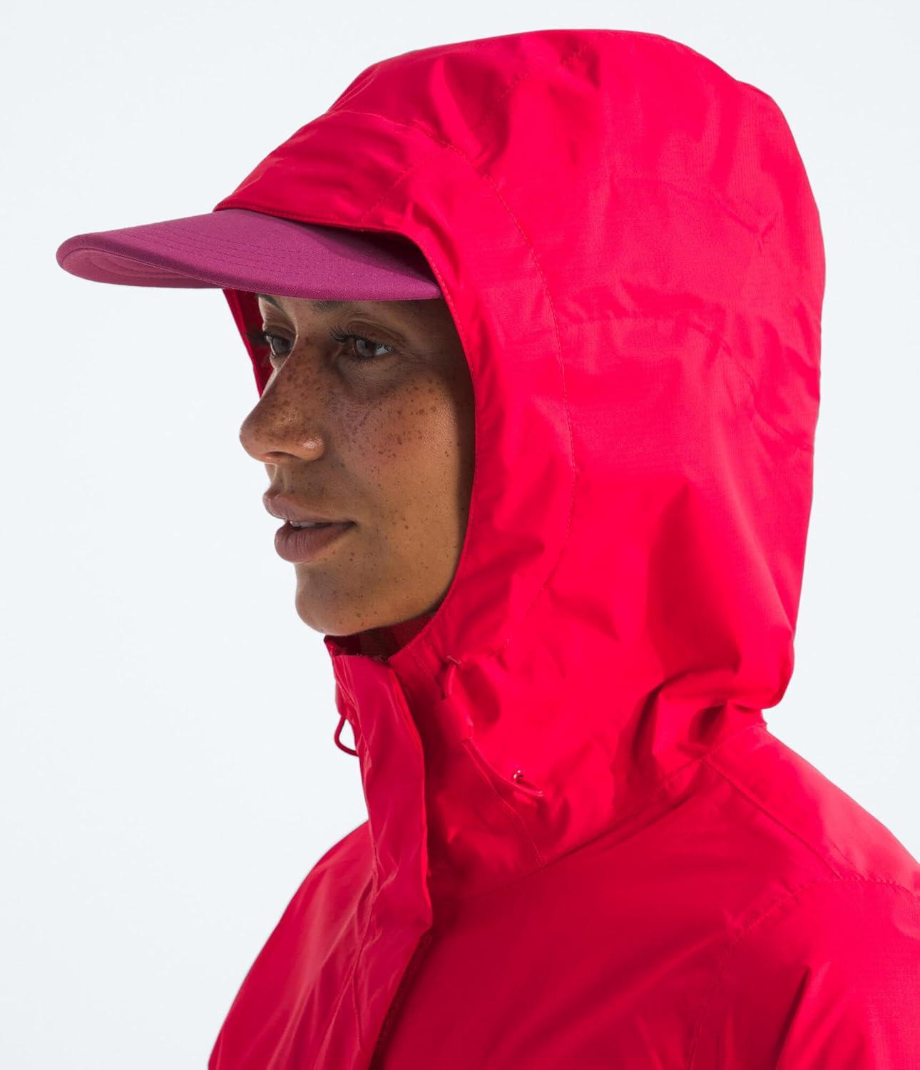 imageTHE NORTH FACE Womens Venture 2 Waterproof Hooded Rain Jacket Raincoat With Breathable Dryvent 25l Fabric PitzipsHibiscus
