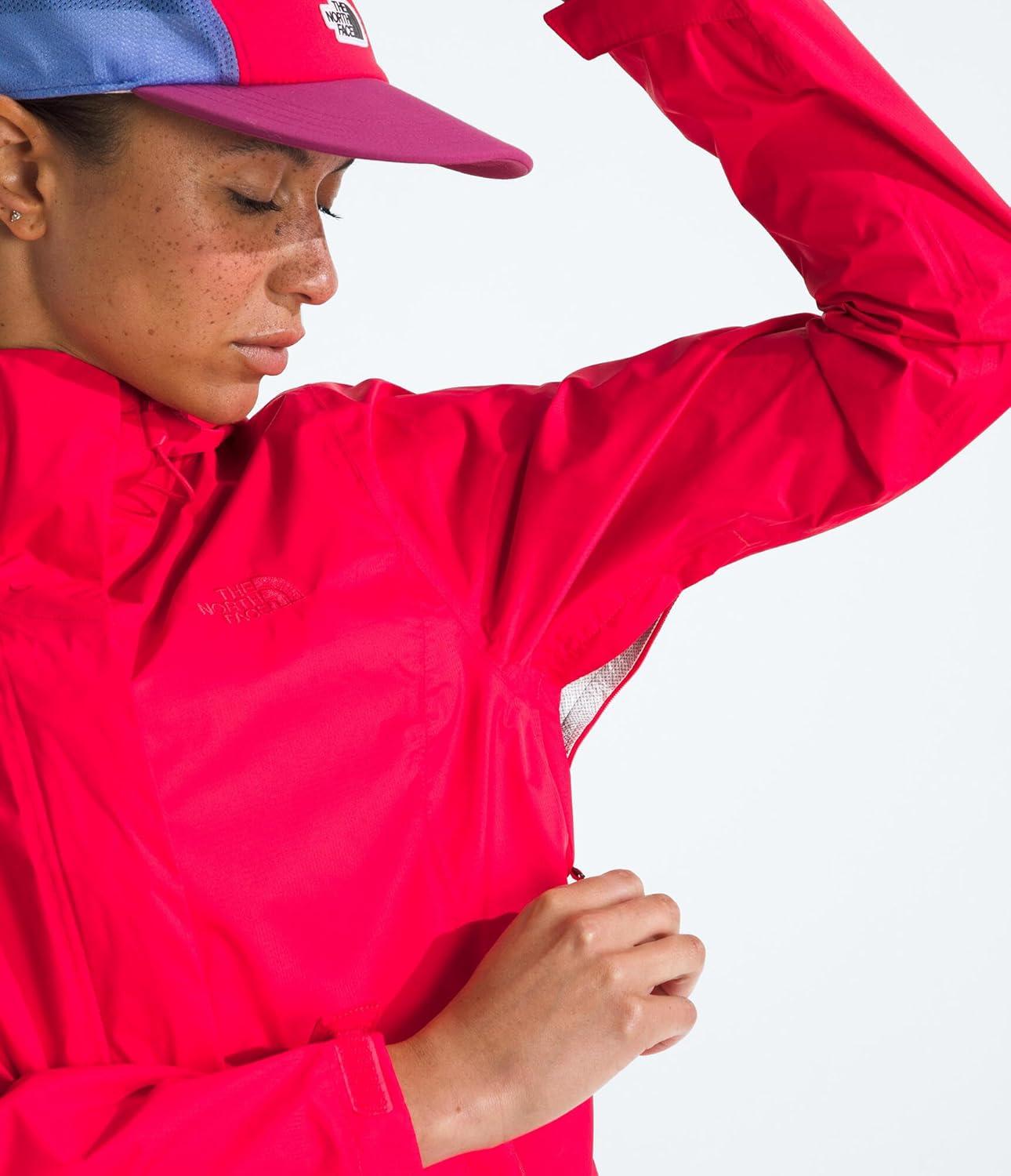 imageTHE NORTH FACE Womens Venture 2 Waterproof Hooded Rain Jacket Raincoat With Breathable Dryvent 25l Fabric PitzipsHibiscus
