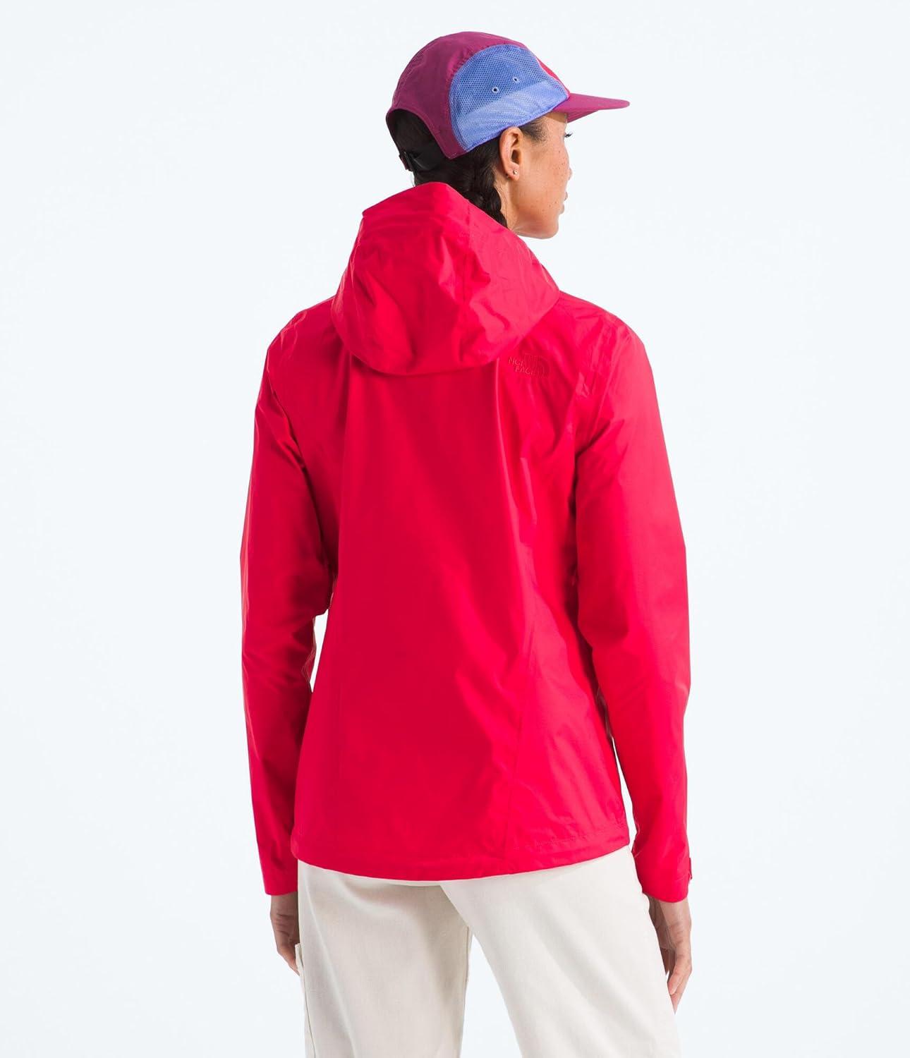 imageTHE NORTH FACE Womens Venture 2 Waterproof Hooded Rain Jacket Raincoat With Breathable Dryvent 25l Fabric PitzipsHibiscus