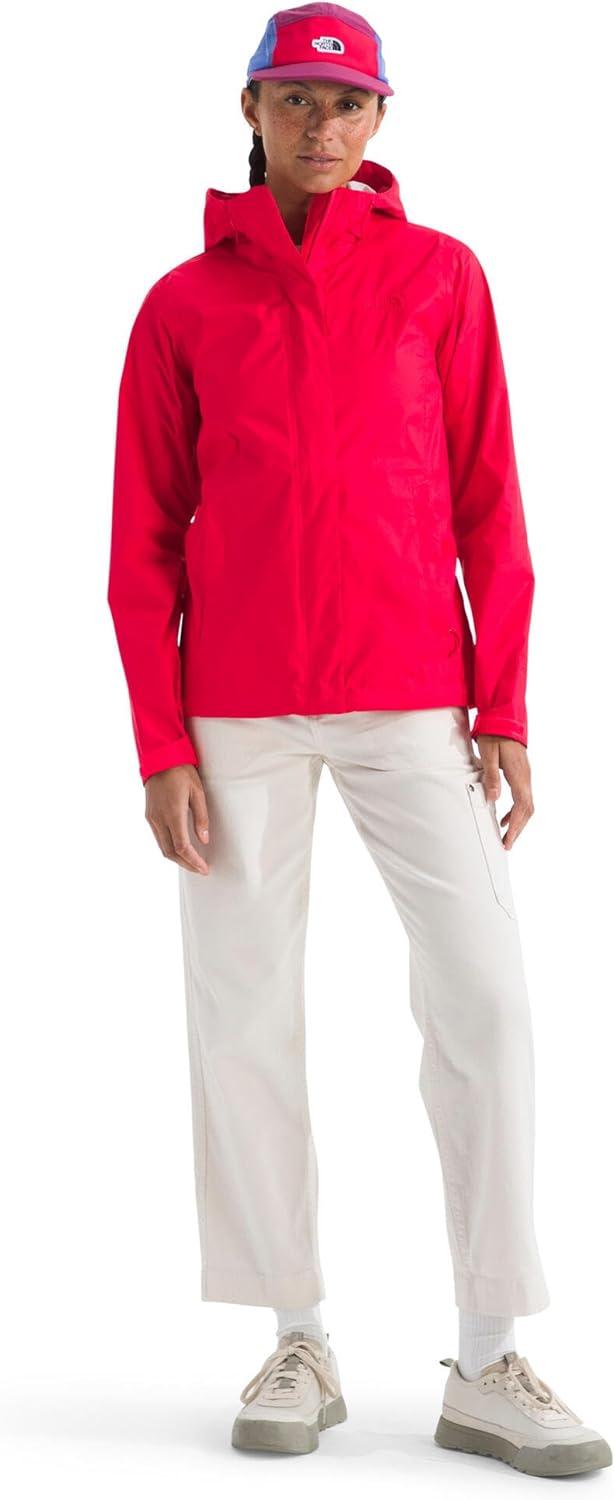 imageTHE NORTH FACE Womens Venture 2 Waterproof Hooded Rain Jacket Raincoat With Breathable Dryvent 25l Fabric PitzipsHibiscus