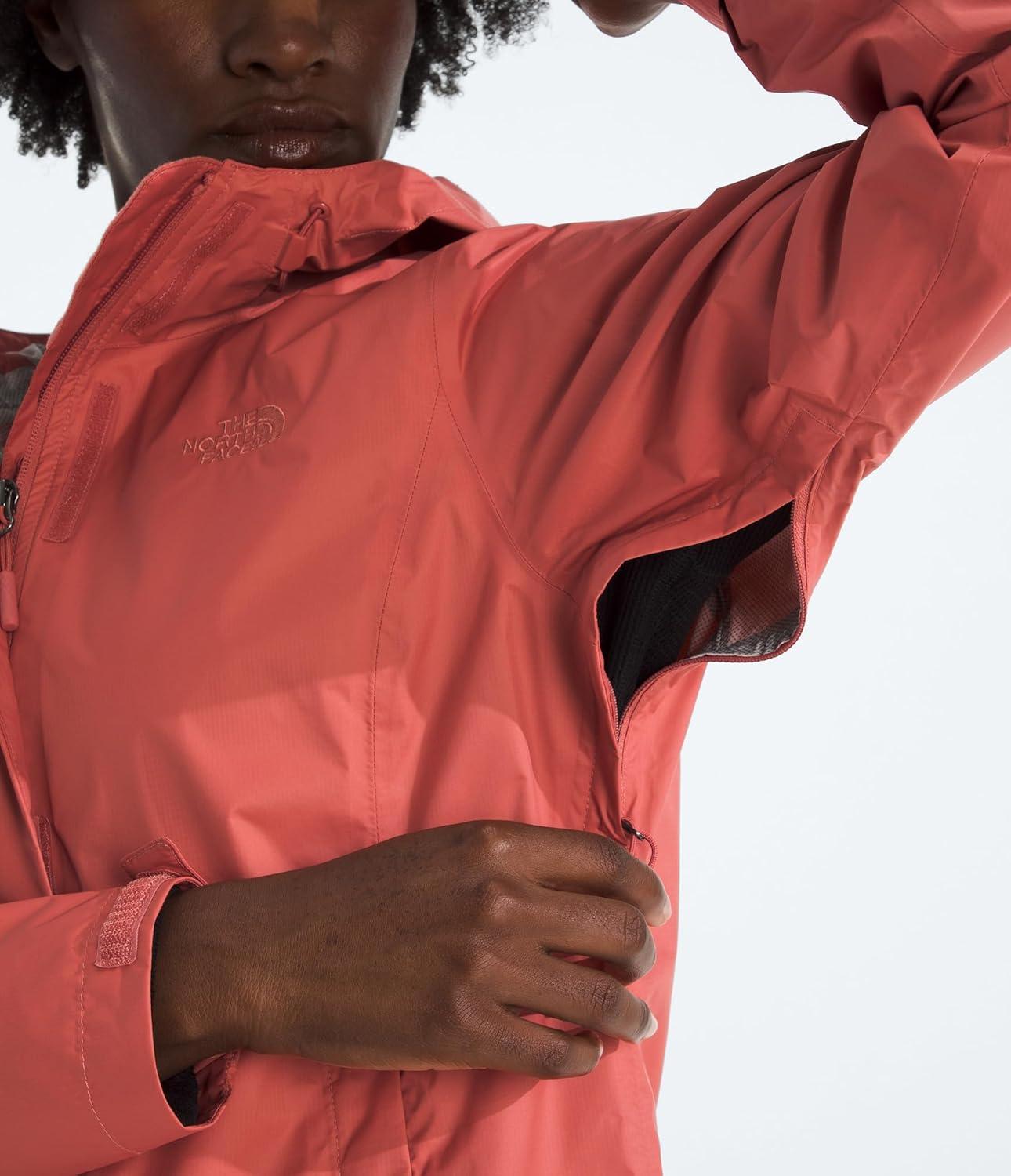 imageTHE NORTH FACE Womens Venture 2 Waterproof Hooded Rain Jacket Raincoat With Breathable Dryvent 25l Fabric PitzipsMars Dust