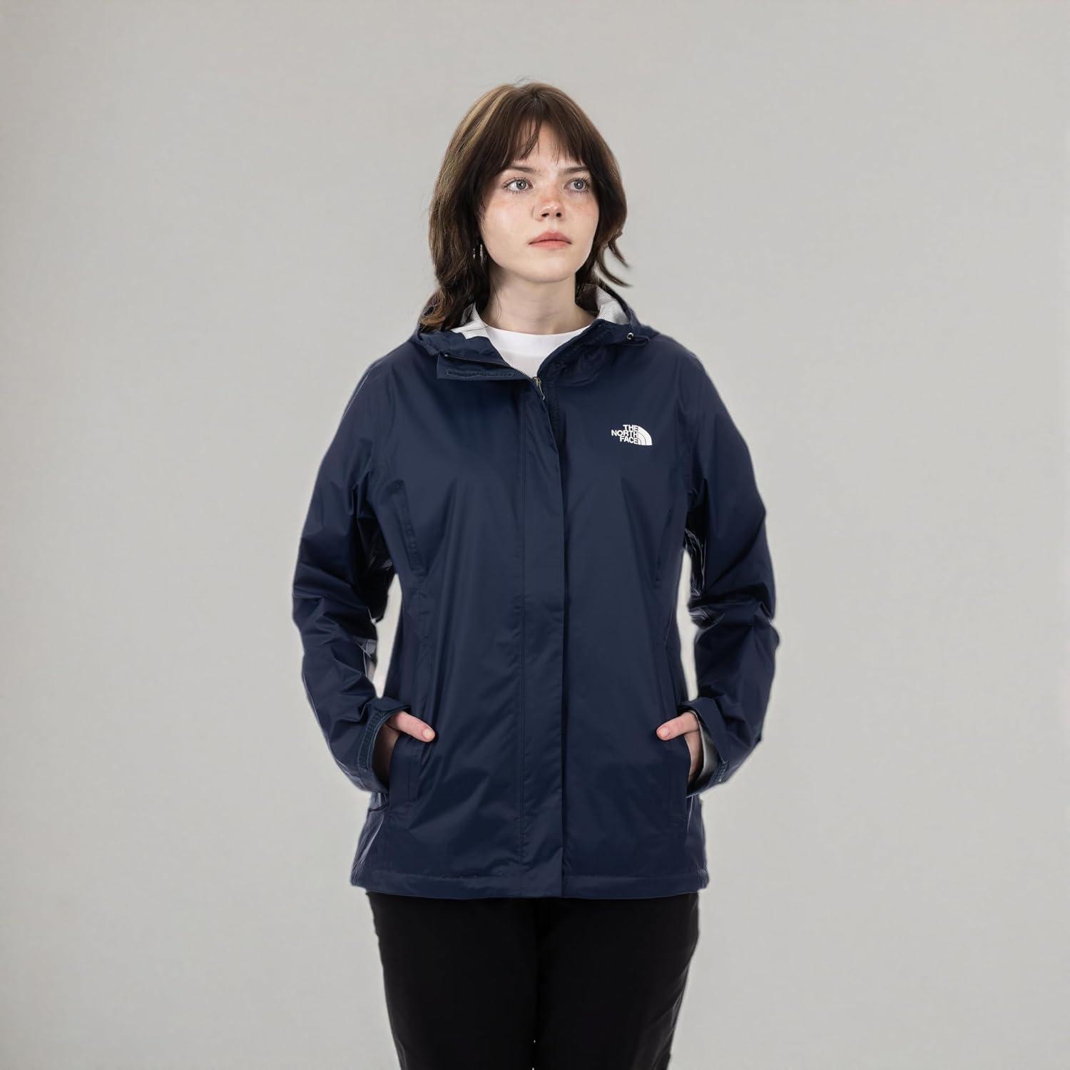 imageTHE NORTH FACE Womens Venture 2 Waterproof Hooded Rain Jacket Raincoat With Breathable Dryvent 25l Fabric PitzipsSummit Navy