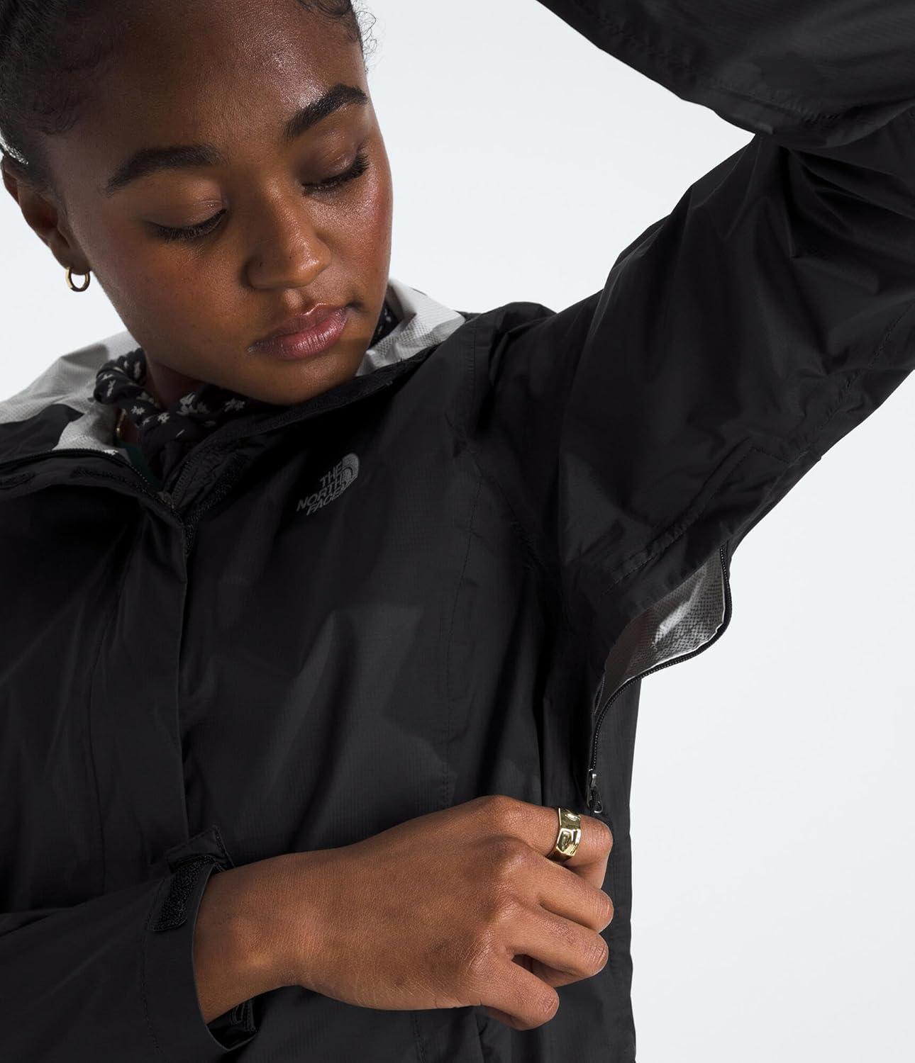imageTHE NORTH FACE Womens Venture 2 Waterproof Hooded Rain Jacket Raincoat With Breathable Dryvent 25l Fabric PitzipsTnf Black