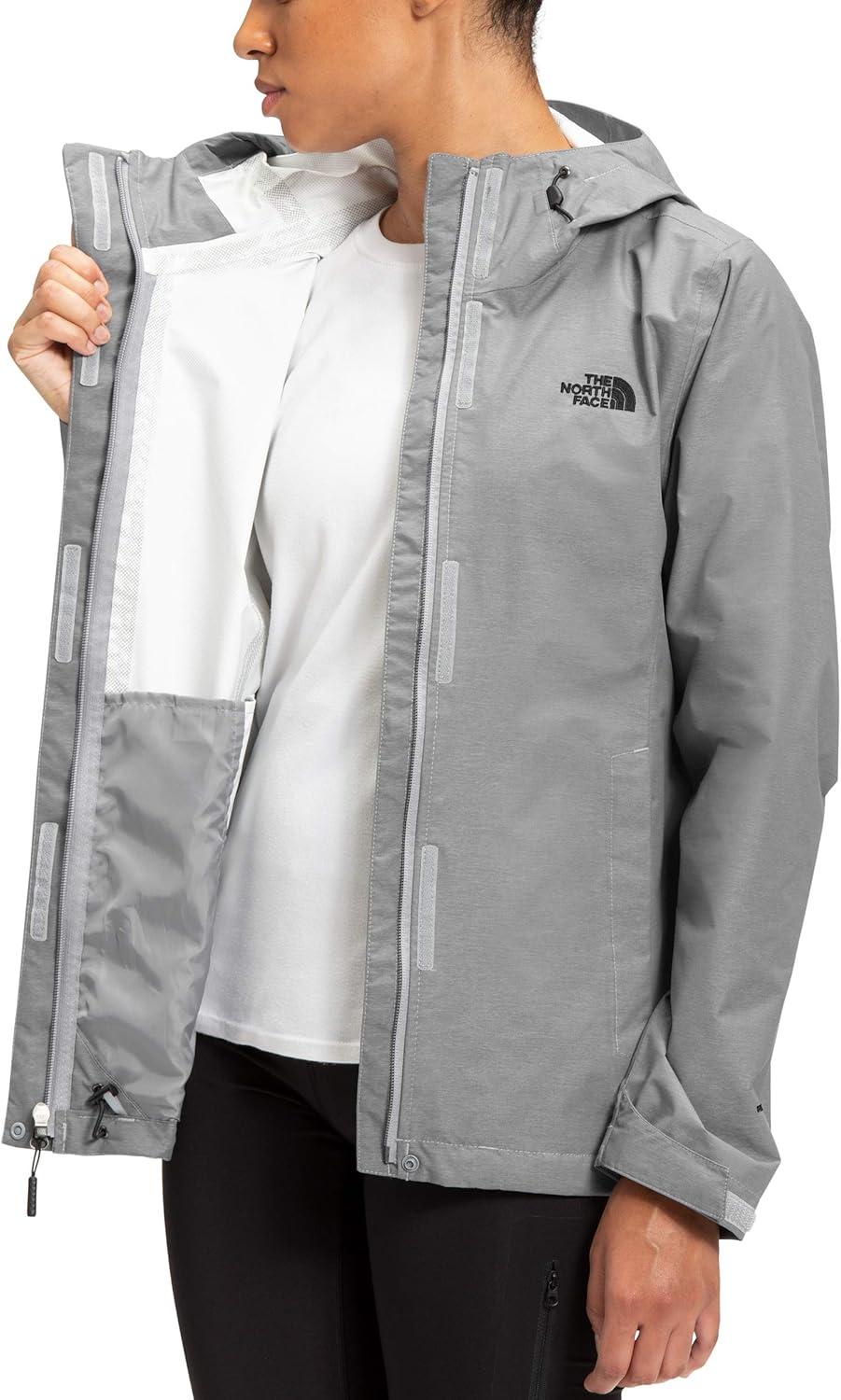 imageTHE NORTH FACE Womens Venture 2 Waterproof Hooded Rain Jacket Raincoat With Breathable Dryvent 25l Fabric PitzipsTnf Medium Heather Grey