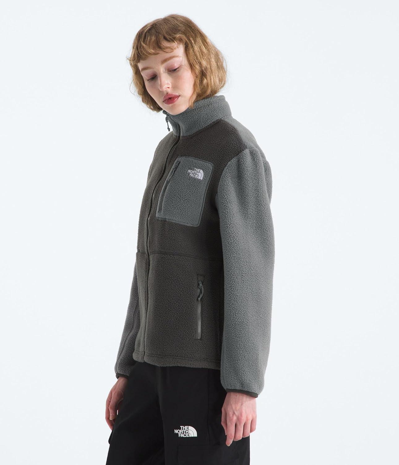 imageTHE NORTH FACE Womens Yumiori Full Zip Jacket Lightweight Fleece Coat with Embroidered Logo Secure Zip PocketsAnthracite GreySmoked PearlSmoked Pearl