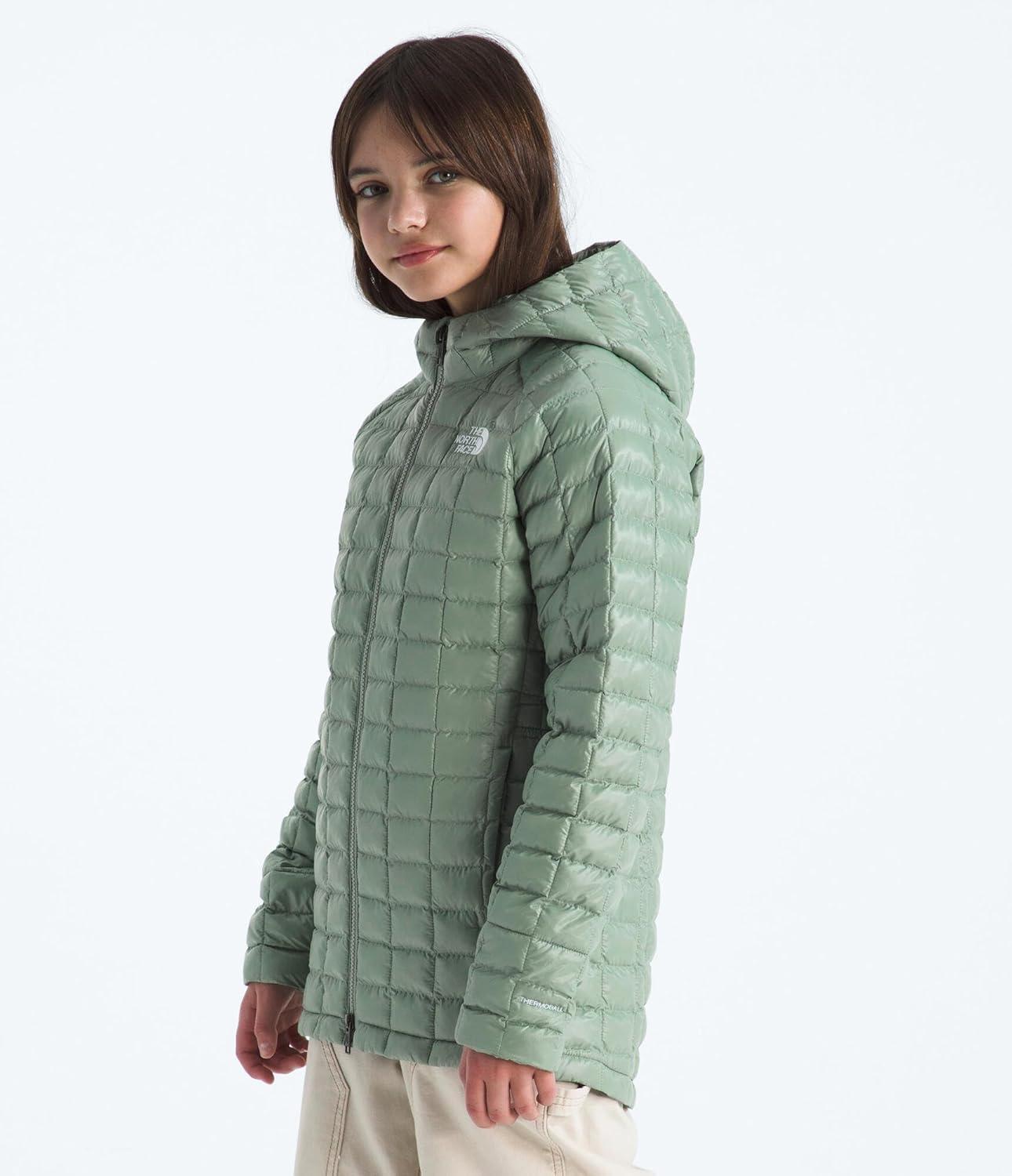 imageTHE NORTH FACE girls Thermoball Parka Highloft Insulation Ripstop Fabric 3 Piece Hood Chin GuardSlate Moss