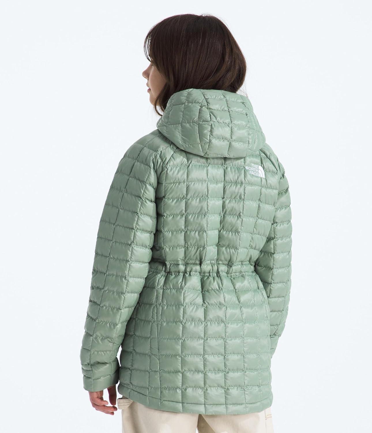 imageTHE NORTH FACE girls Thermoball Parka Highloft Insulation Ripstop Fabric 3 Piece Hood Chin GuardSlate Moss