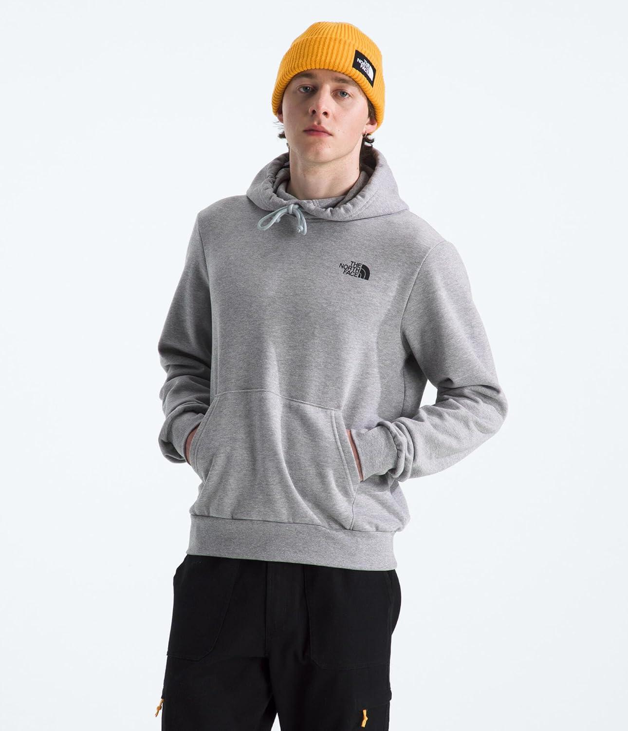 imageTHE NORTH FACE mens Evolution Sketch Logo Hoodie 2 Piece Hood With Adjustable Drawcord Kangaroo Hand PocketTnf Pale Grey Heather