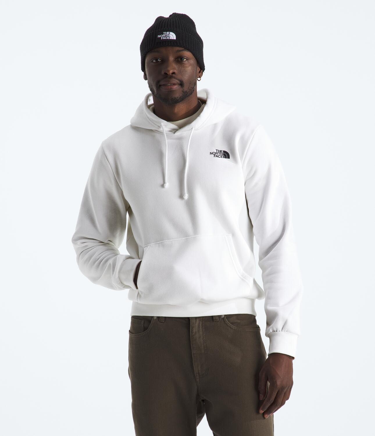 imageTHE NORTH FACE mens Evolution Sketch Logo Hoodie 2 Piece Hood With Adjustable Drawcord Kangaroo Hand PocketTnf White
