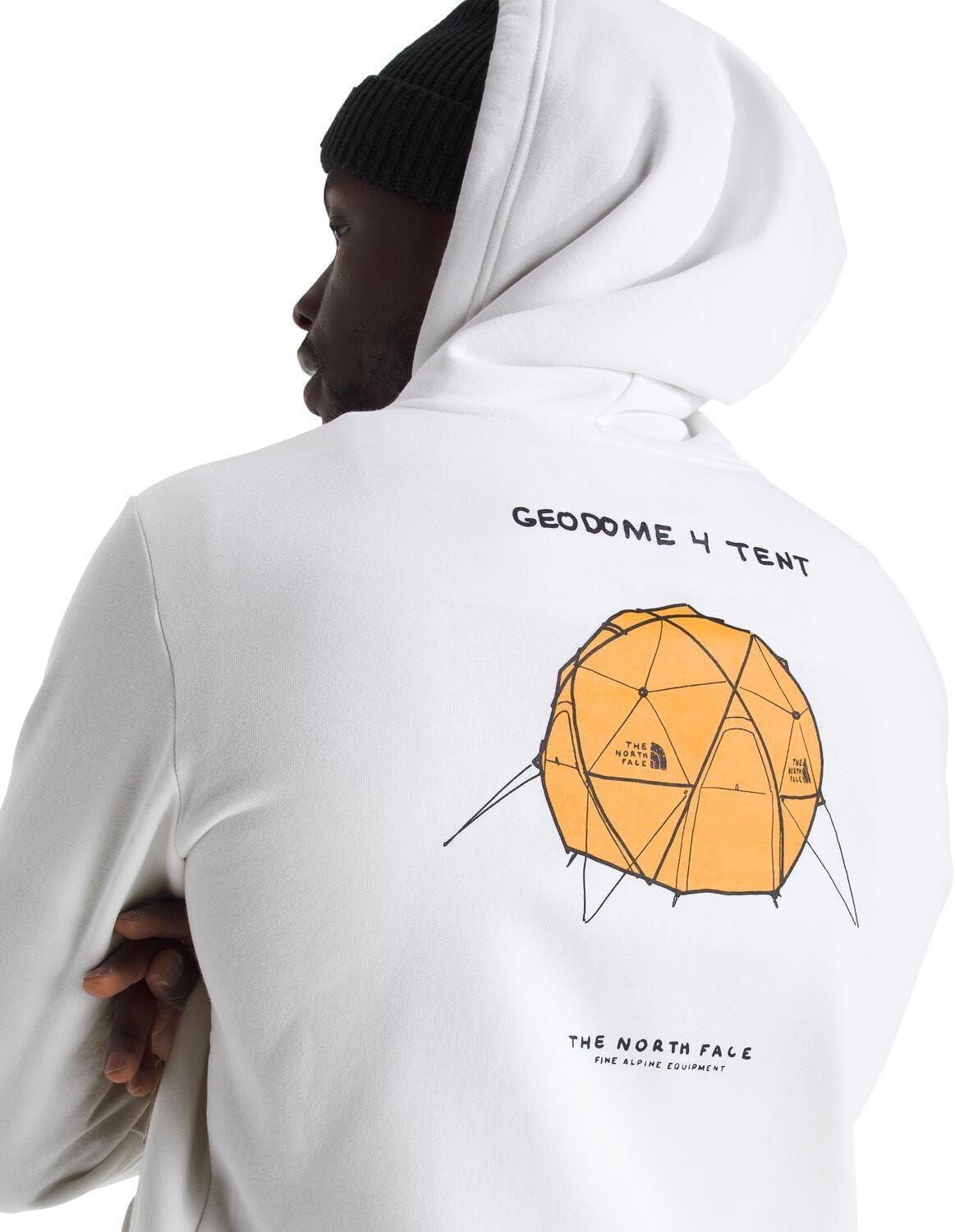 imageTHE NORTH FACE mens Evolution Sketch Logo Hoodie 2 Piece Hood With Adjustable Drawcord Kangaroo Hand PocketTnf White
