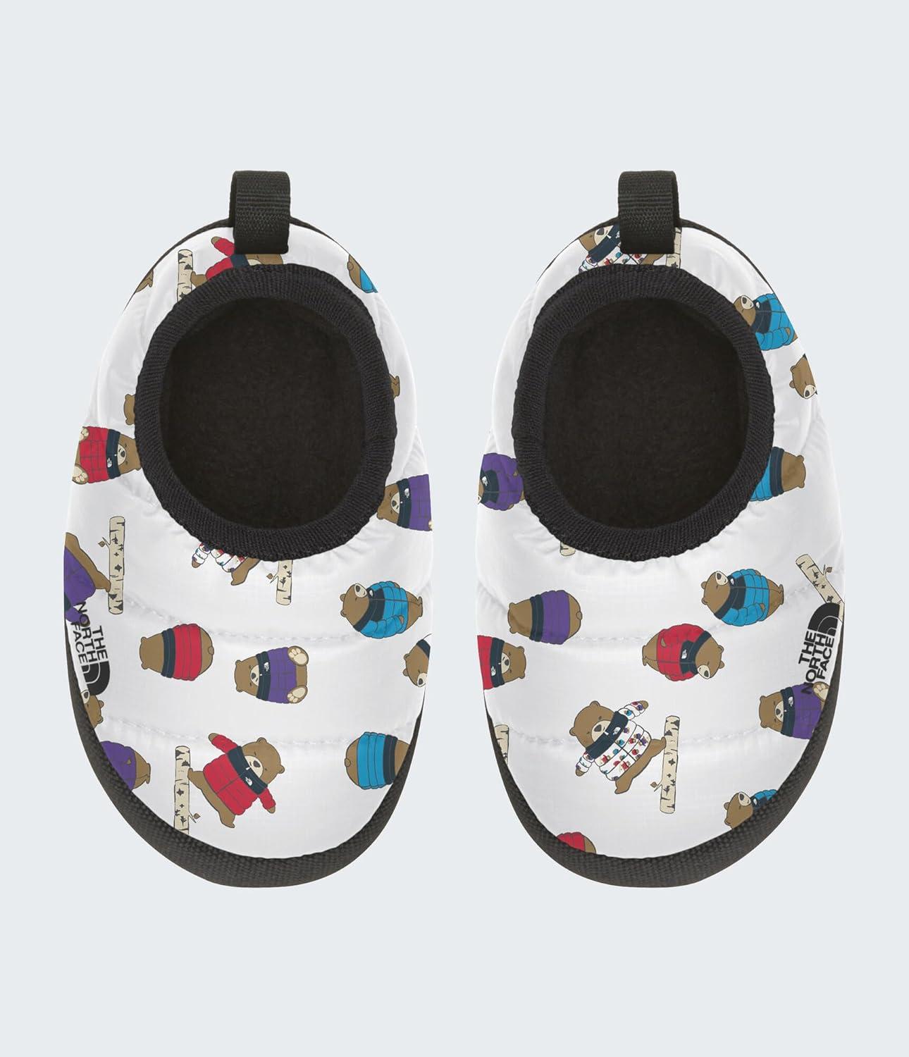 imageTHE NORTH FACE unisexbaby Tent Mule Slipper Insulated Toddler Shoes for Boys ampamp Girls Elastic CollarNuptse Bears Print MultiTnf Black