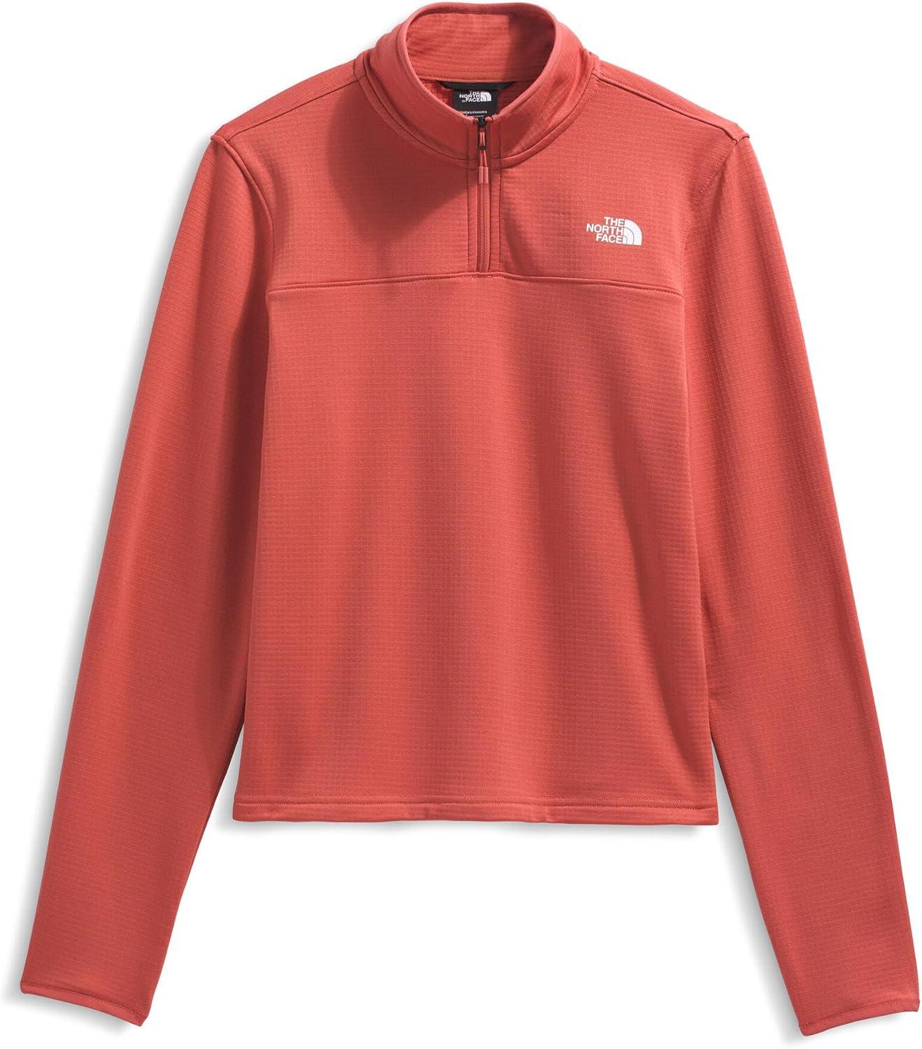 imageTHE NORTH FACE womens Cedar Trail Grid Fleece Quarter Zip Jacket Cold Weather Top With Durable Reinforced BindingsMars Dust