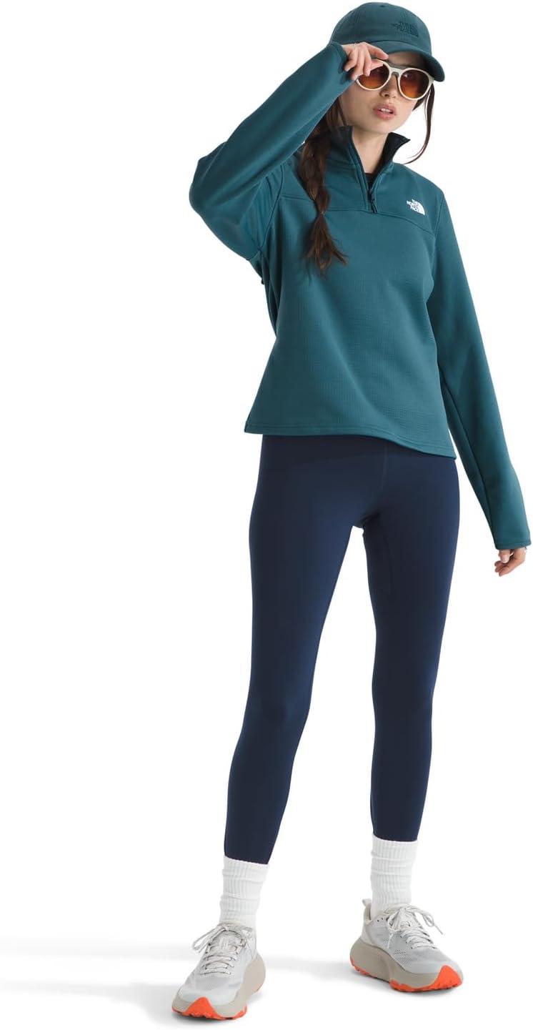 imageTHE NORTH FACE womens Cedar Trail Grid Fleece Quarter Zip Jacket Cold Weather Top With Durable Reinforced BindingsSpace