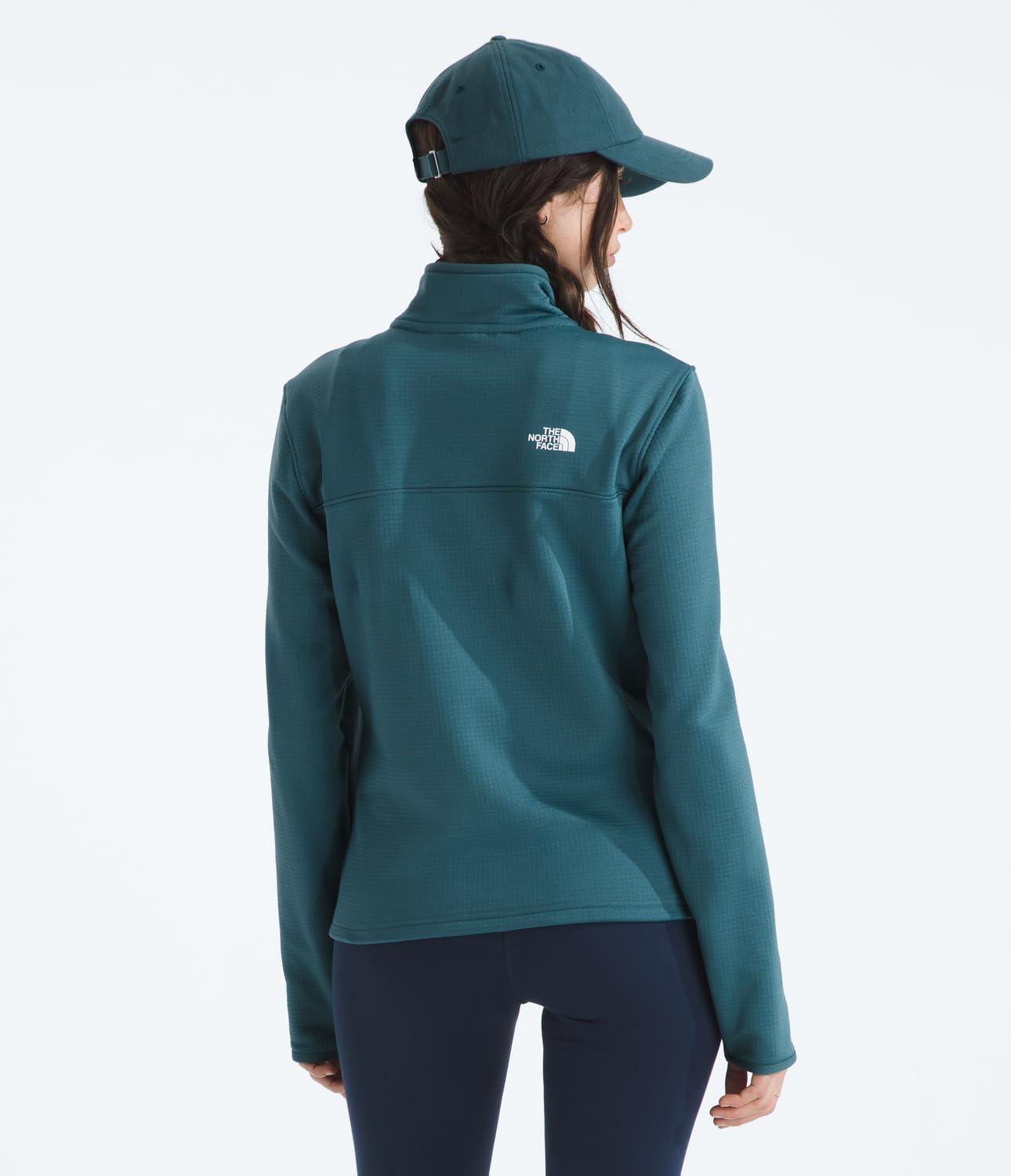 imageTHE NORTH FACE womens Cedar Trail Grid Fleece Quarter Zip Jacket Cold Weather Top With Durable Reinforced BindingsSpace