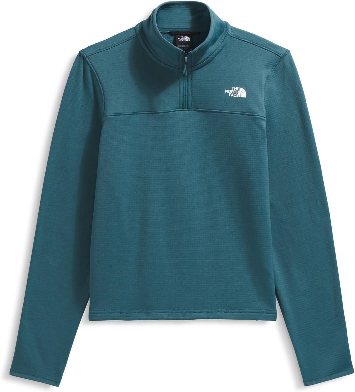 imageTHE NORTH FACE womens Cedar Trail Grid Fleece Quarter Zip Jacket Cold Weather Top With Durable Reinforced BindingsSpace
