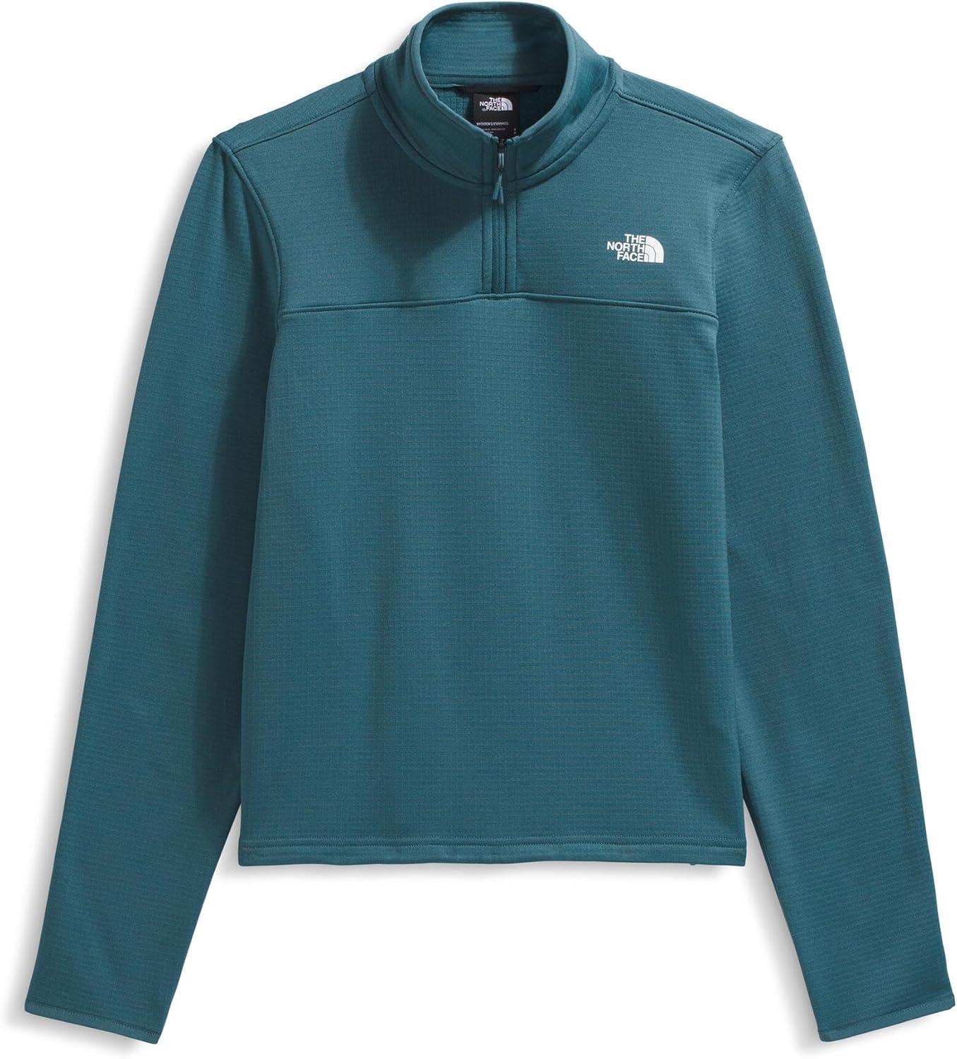 imageTHE NORTH FACE womens Cedar Trail Grid Fleece Quarter Zip Jacket Cold Weather Top With Durable Reinforced BindingsSpace
