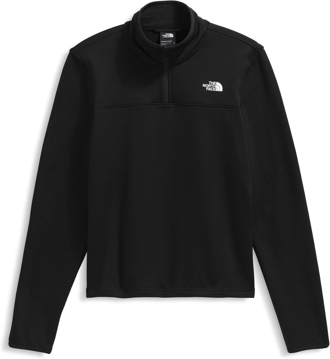 imageTHE NORTH FACE womens Cedar Trail Grid Fleece Quarter Zip Jacket Cold Weather Top With Durable Reinforced BindingsTnf Black