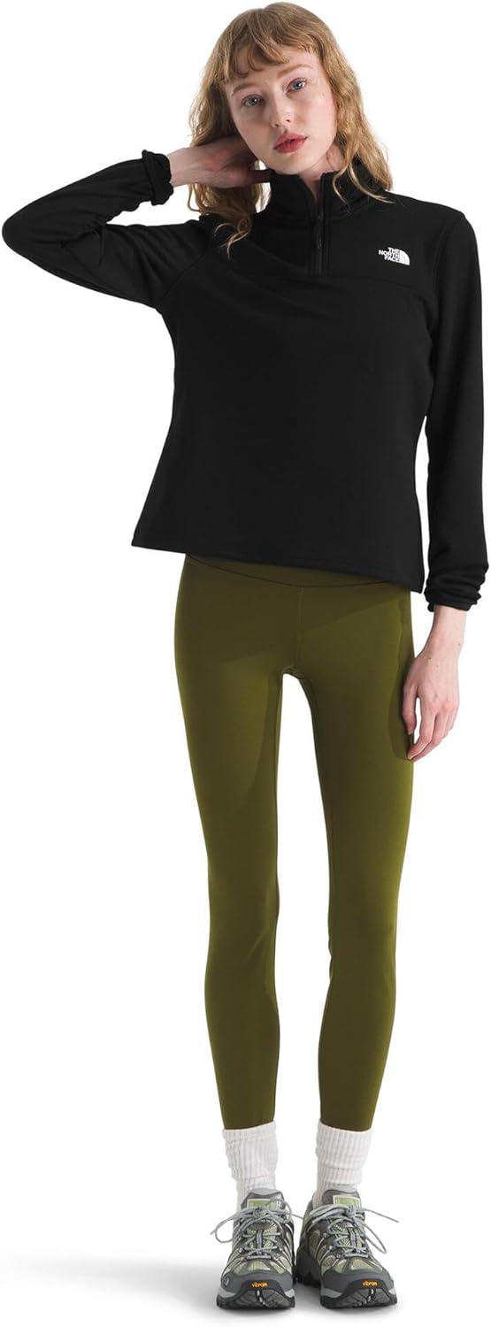 imageTHE NORTH FACE womens Cedar Trail Grid Fleece Quarter Zip Jacket Cold Weather Top With Durable Reinforced BindingsTnf Black