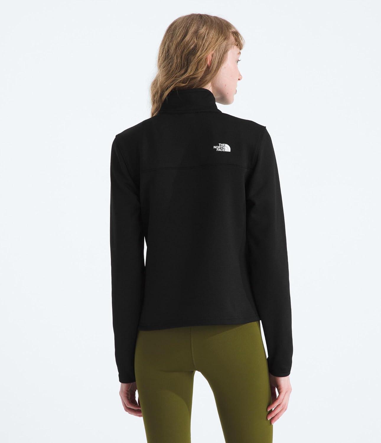 imageTHE NORTH FACE womens Cedar Trail Grid Fleece Quarter Zip Jacket Cold Weather Top With Durable Reinforced BindingsTnf Black