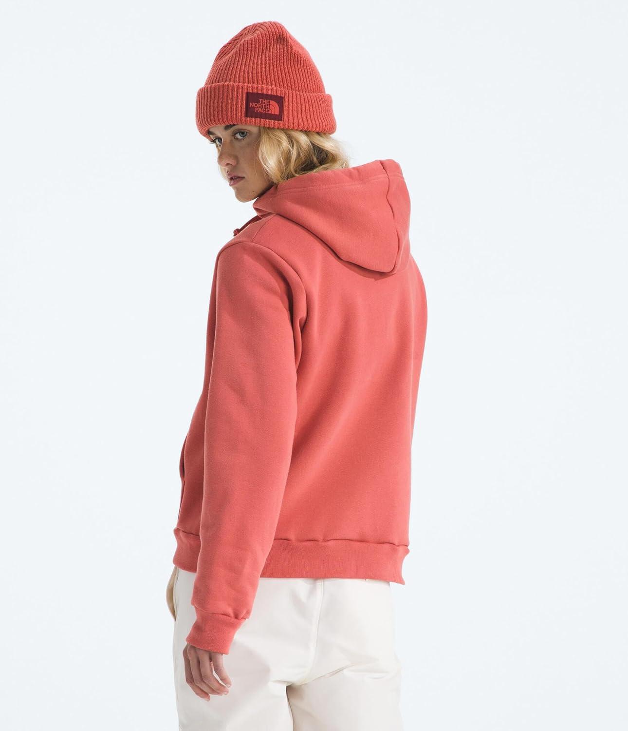 imageTHE NORTH FACE womens Evolution Edge of Light Half Dome Hoodie Hood With Adjustable Drawcord Kangaroo Hand PocketMars Dust